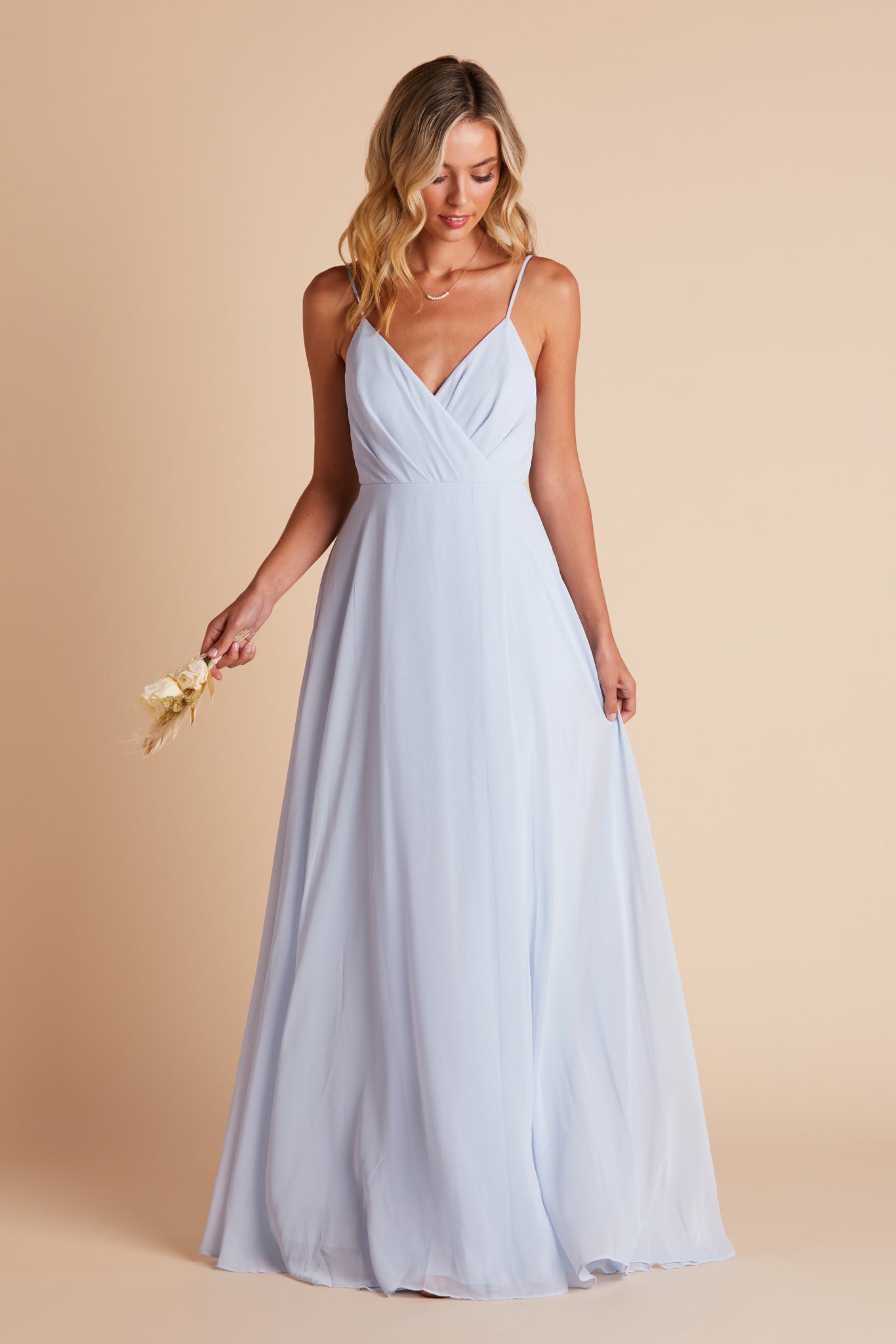 Floowy Bridesmaid Dress with Swooping Skirt | Kaia Dress Ice Blue