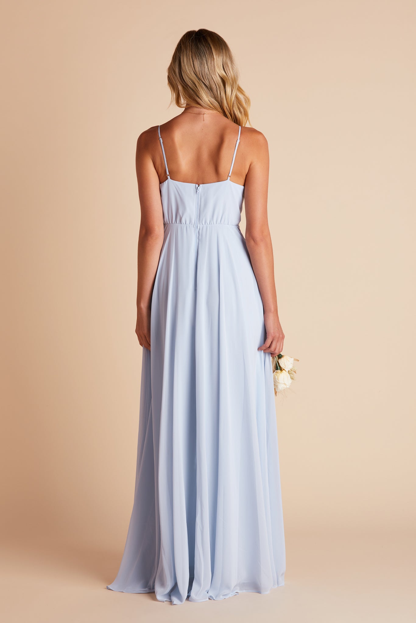 Floowy Bridesmaid Dress with Swooping Skirt | Kaia Dress Ice Blue