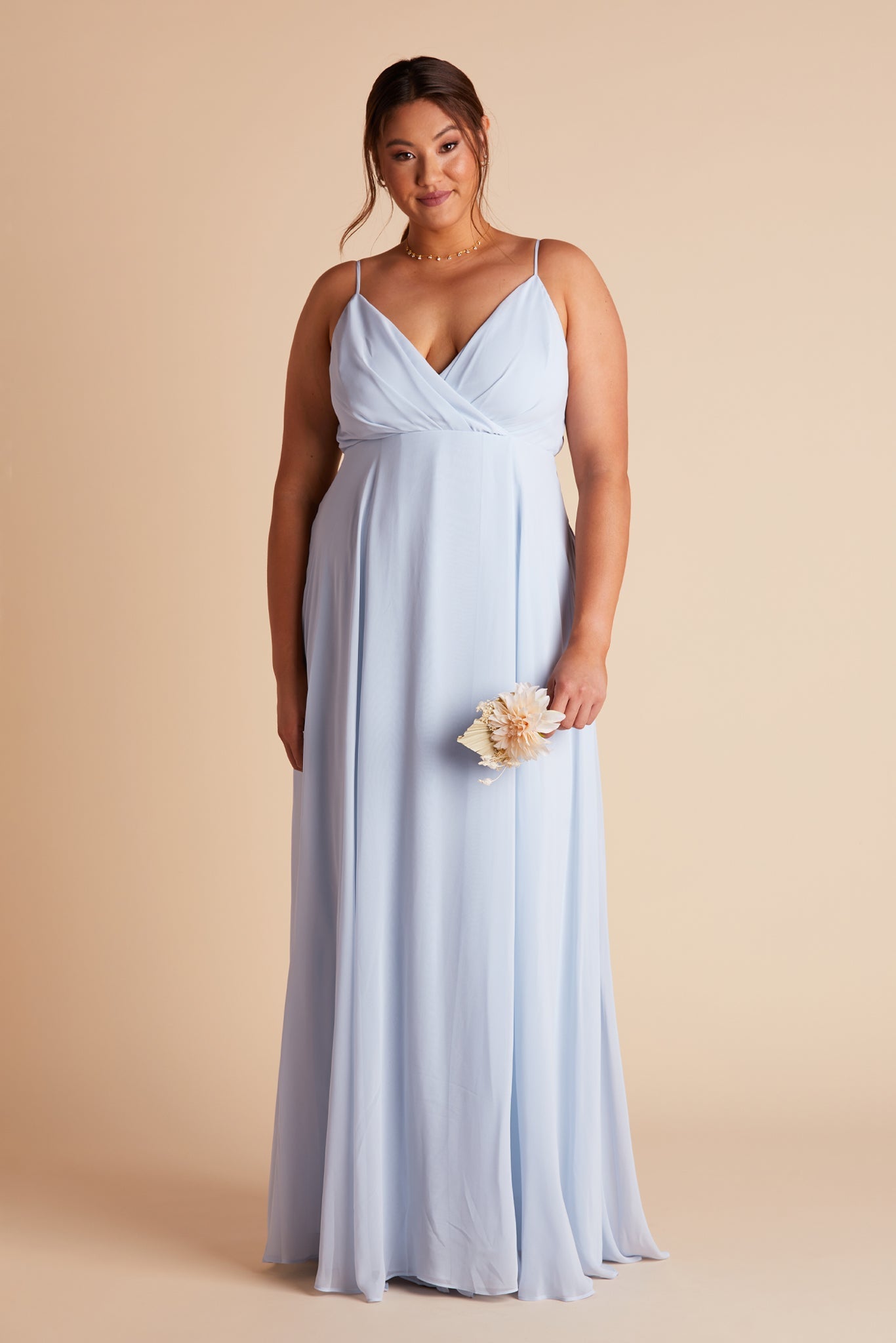 Floowy Bridesmaid Dress with Swooping Skirt | Kaia Dress Ice Blue