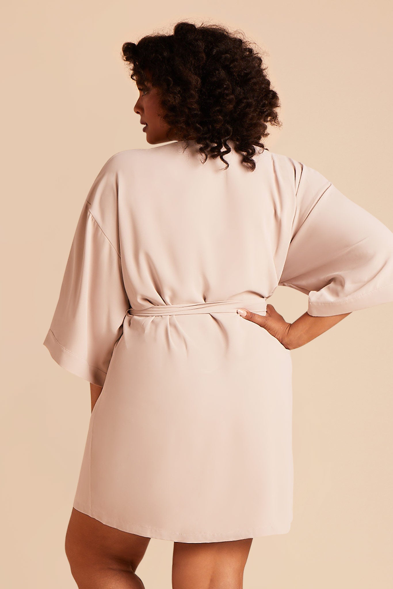 Minimalist Bridesmaid Robe in Taupe | Karen Robe