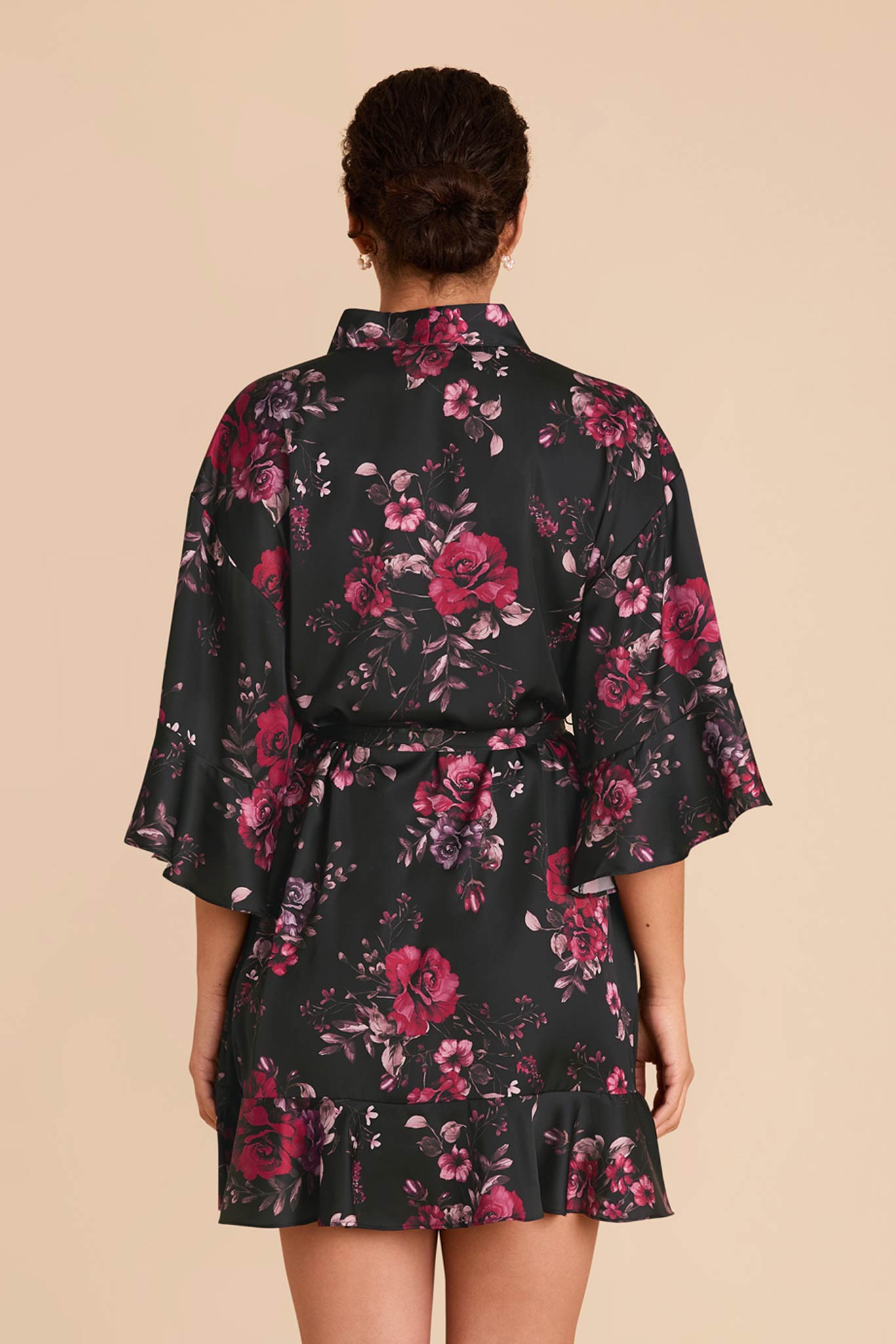 Floral Ruffle Robe with Feminine Details | Kenny Fleurs D'Amour