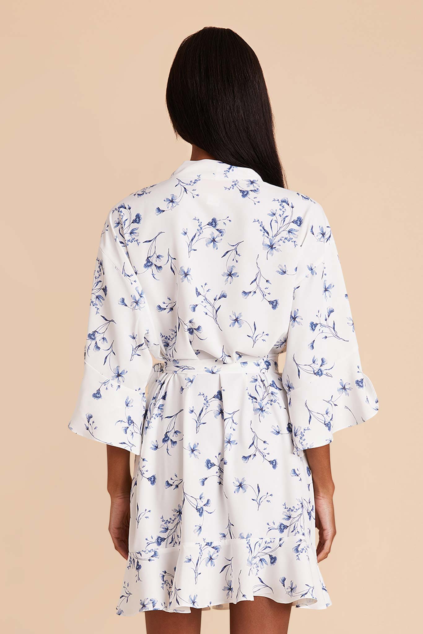 Floral Ruffle Robe for Women - Blue Le Fleur | Kenny