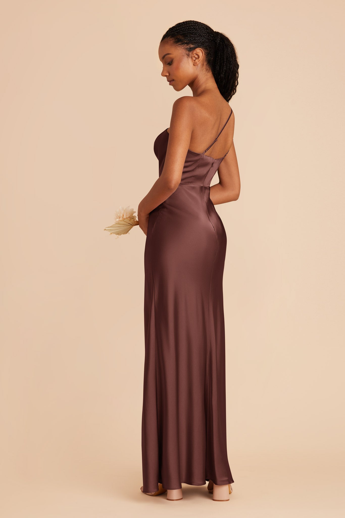 Matte Satin Dress in Chocolate Brown | Kensie
