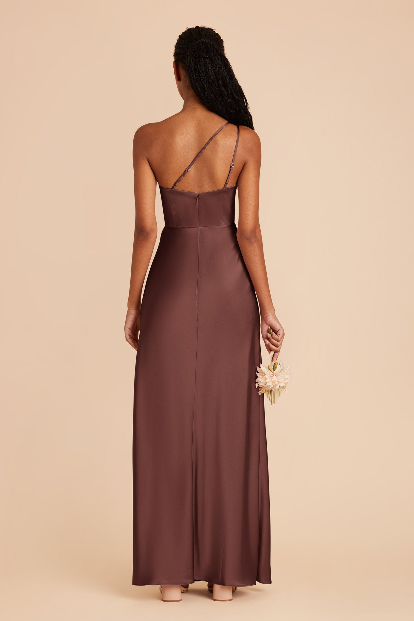 Matte Satin Dress in Chocolate Brown | Kensie