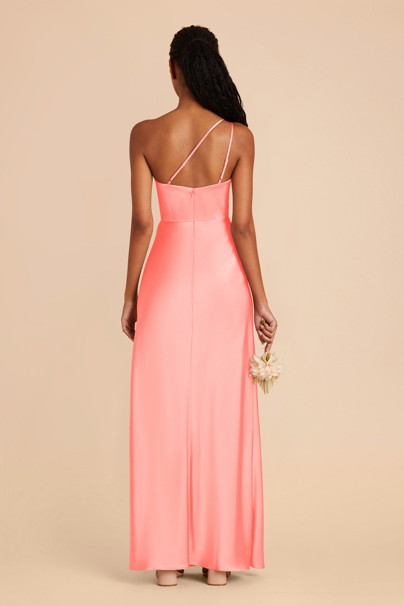 Matte Satin Dress in Coral Pink | Kensie Elegant Women's Wear