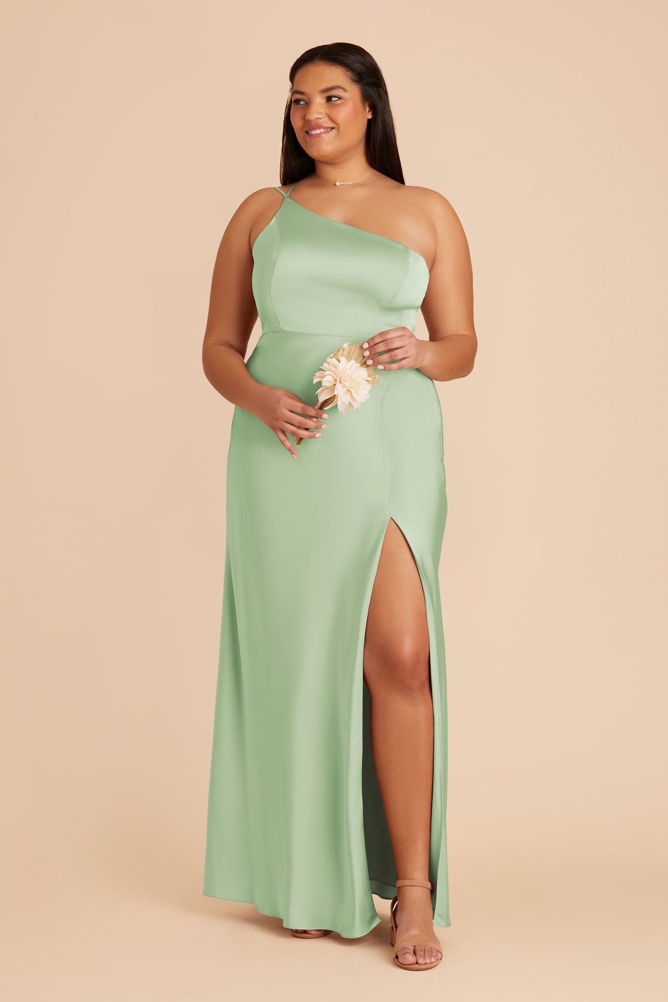 Matte Satin Dress in Pistachio | Kensie