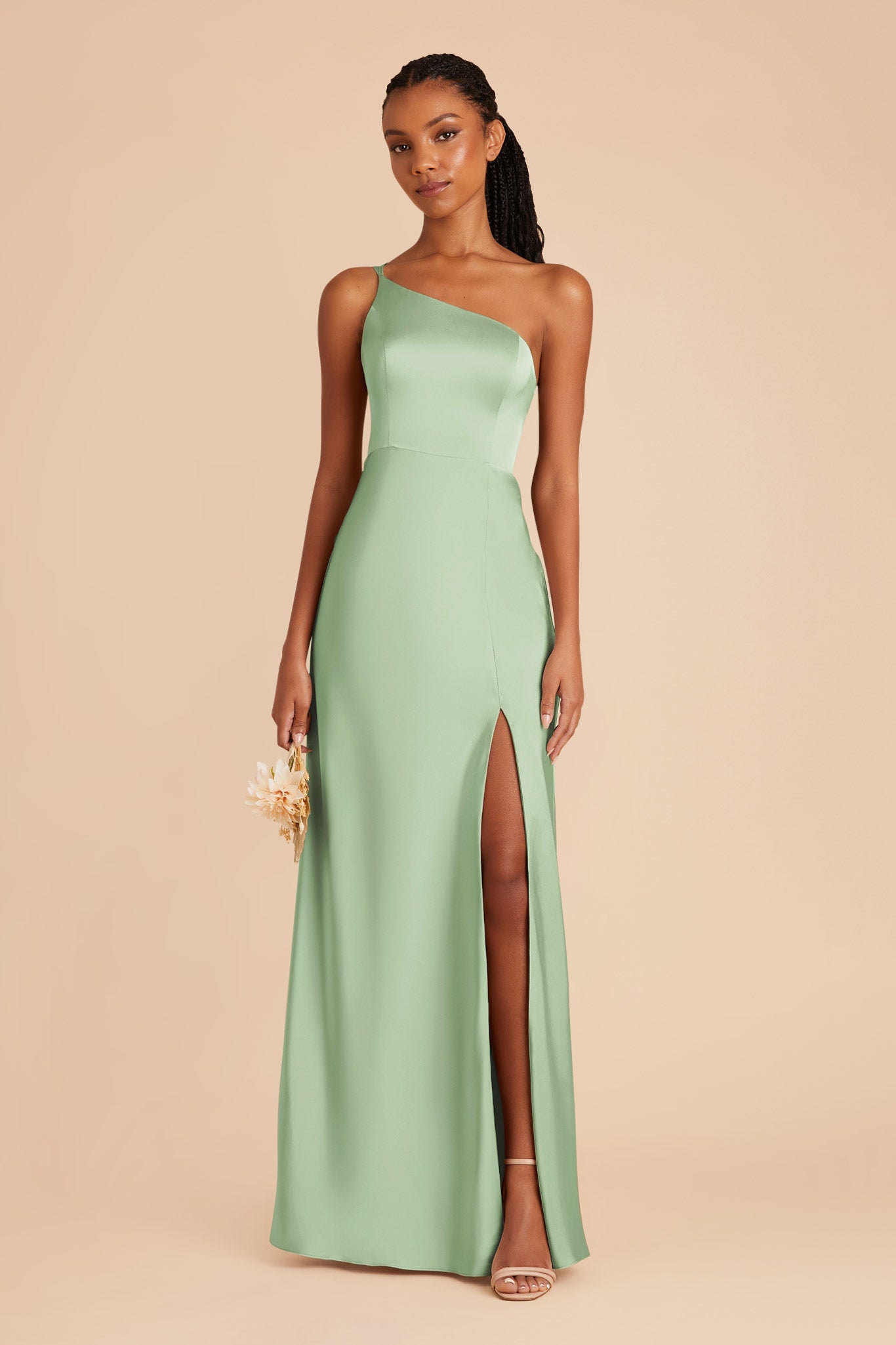 Matte Satin Dress in Pistachio | Kensie