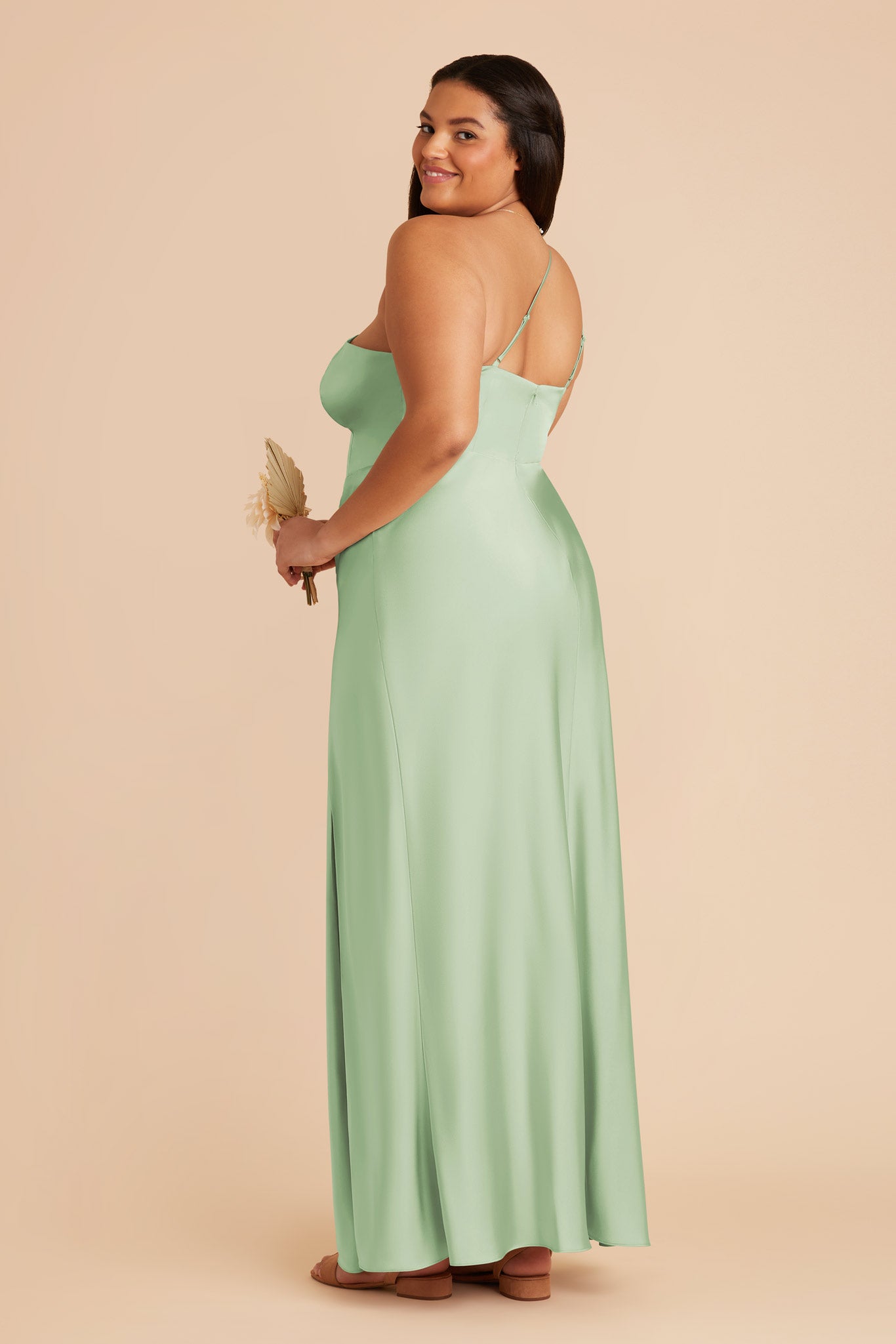 Matte Satin Dress in Pistachio | Kensie
