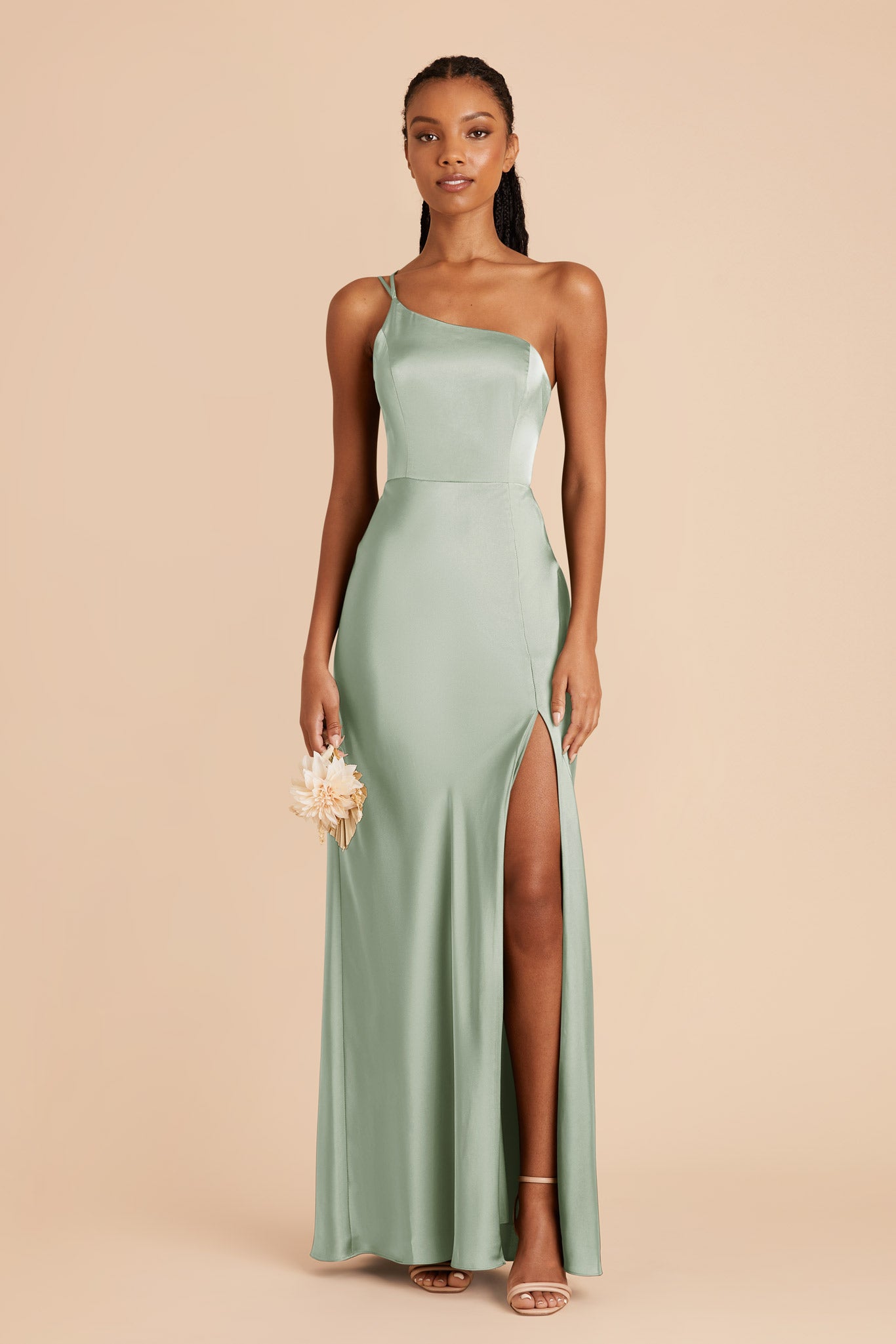 Sage Green Matte Satin Dress | Kensie Elegant Evening Wear