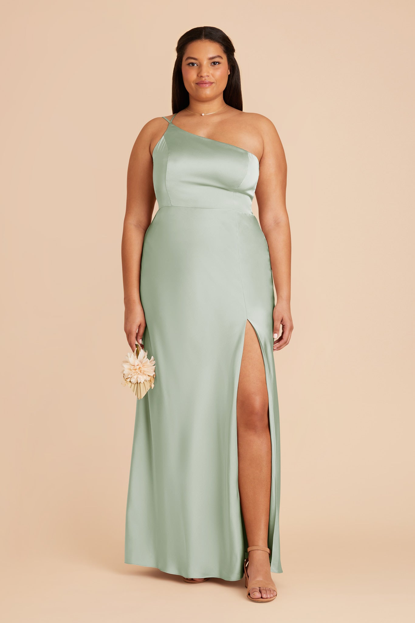 Sage Green Matte Satin Dress | Kensie Elegant Evening Wear