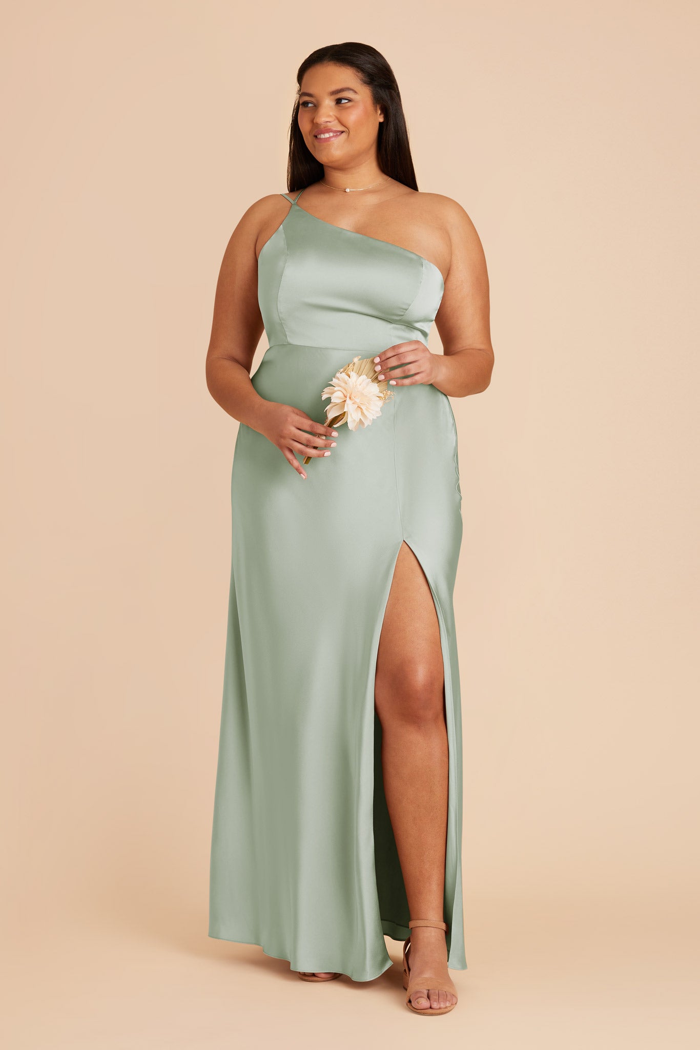 Sage Green Matte Satin Dress | Kensie Elegant Evening Wear