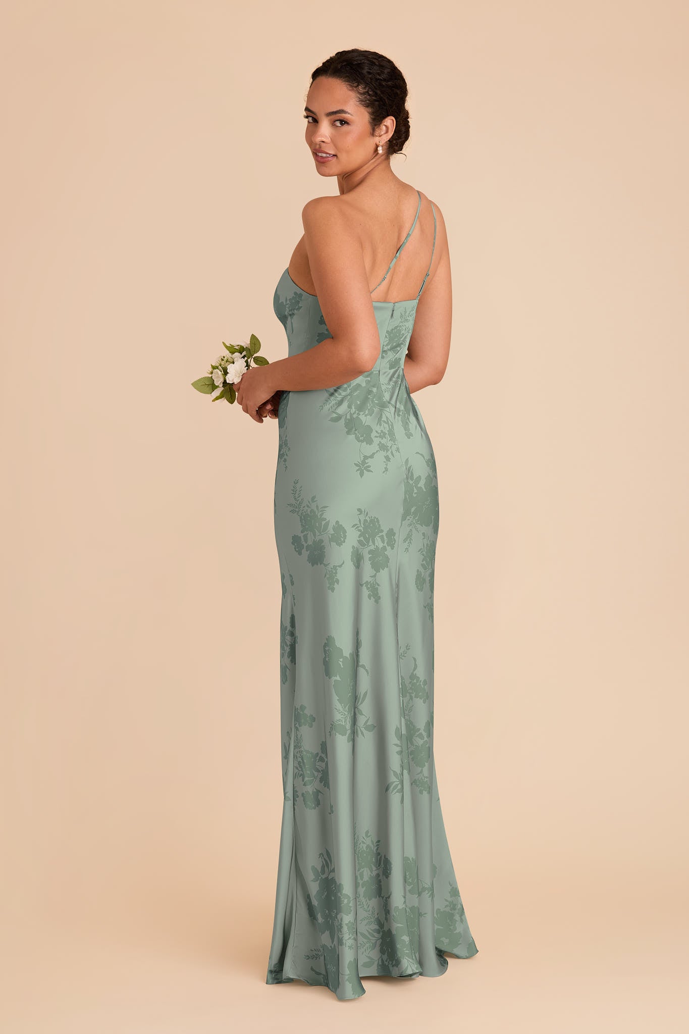 Sage Whimsical Blooms Satin Dress | Kensie