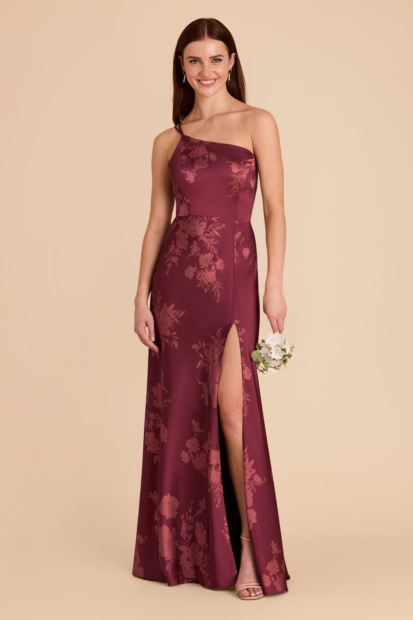 Matte Satin Dress with Whimsical Blooms | Kensie Sangria