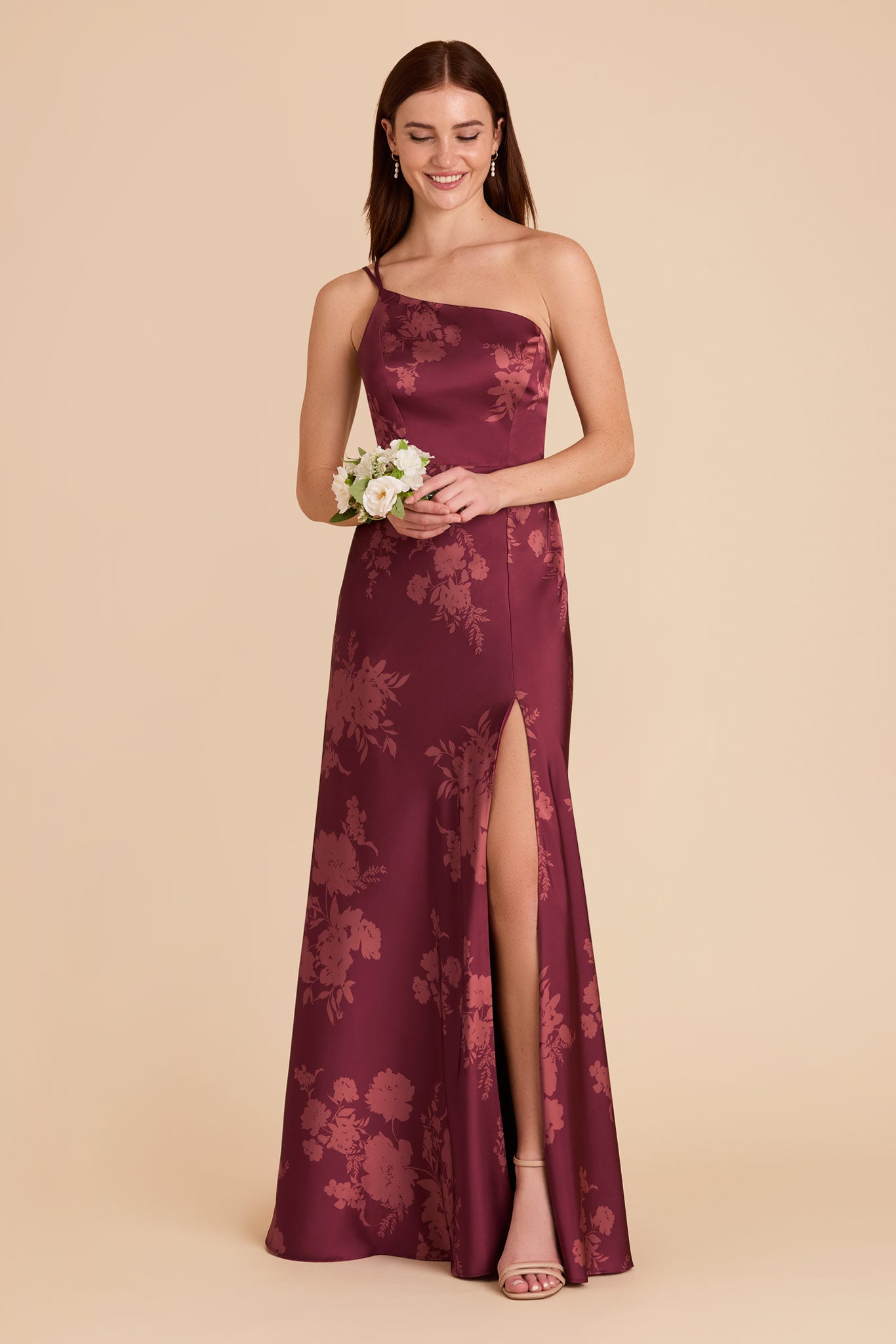 Matte Satin Dress with Whimsical Blooms | Kensie Sangria