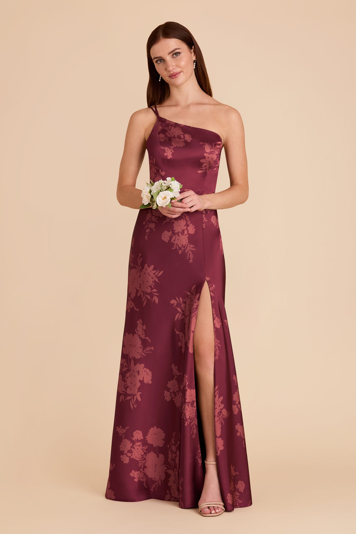 Matte Satin Dress with Whimsical Blooms | Kensie Sangria
