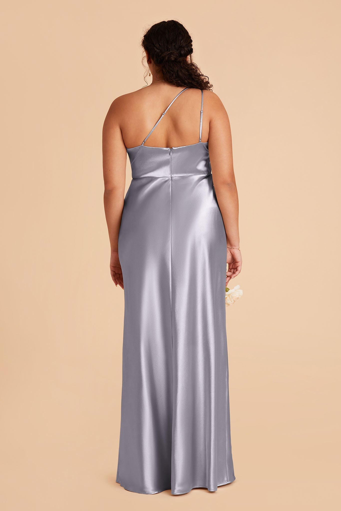 Shiny Satin Dress in Dusty Blue | Kensie Elegant Evening Wear