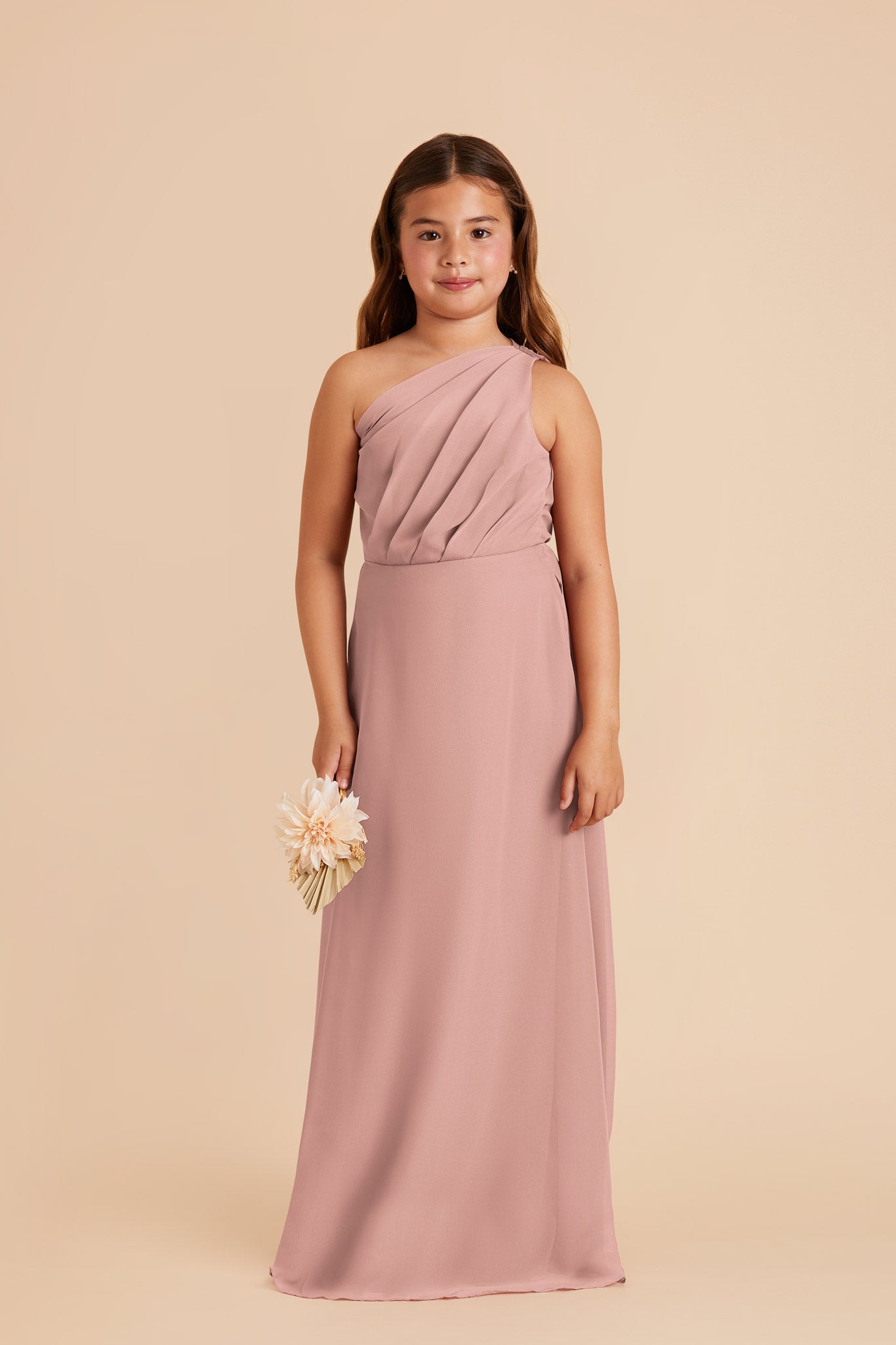 Junior One-Shoulder Chiffon Dress for Tweens | Kiara English Rose