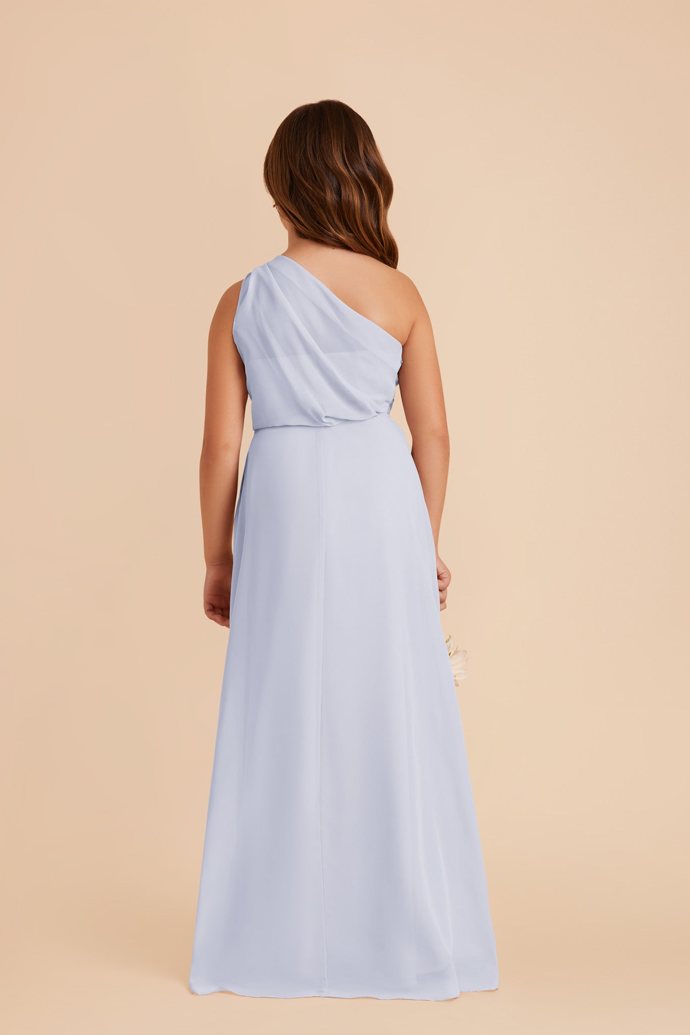 Junior Chiffon One-Shoulder Dress for Tweens | Kiara Ice Blue
