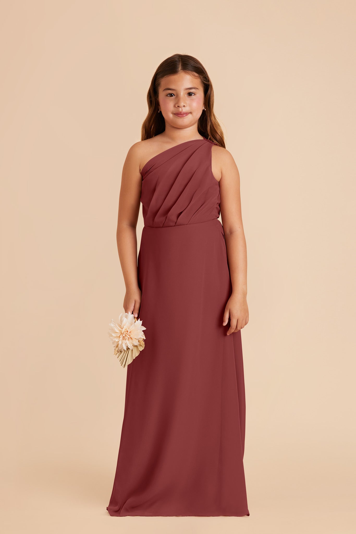 Junior Chiffon One-Shoulder Dress for Tweens | Kiara Rosewood