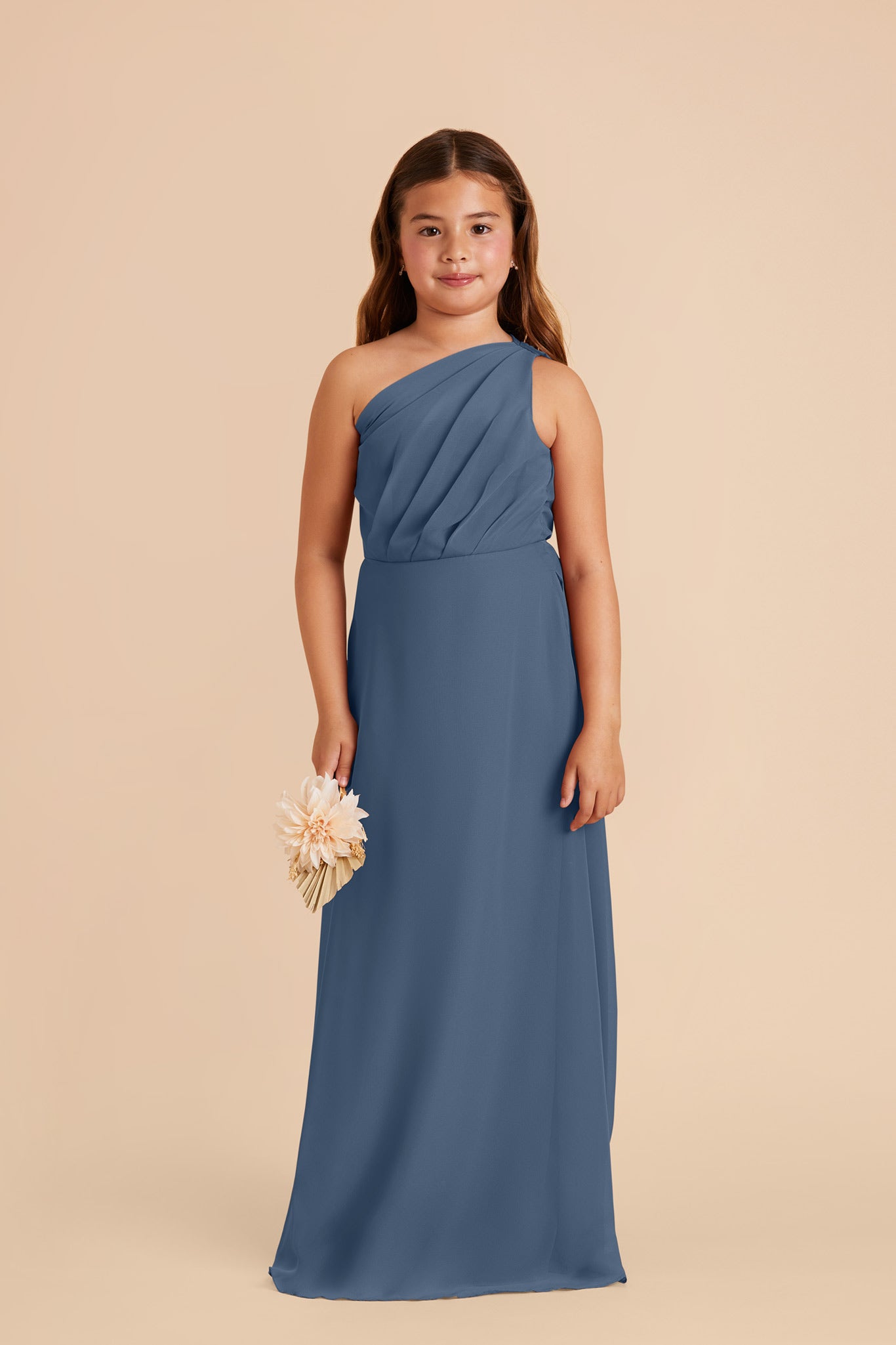 Girl's One-Shoulder Chiffon Dress for Tweens | Kiara Junior