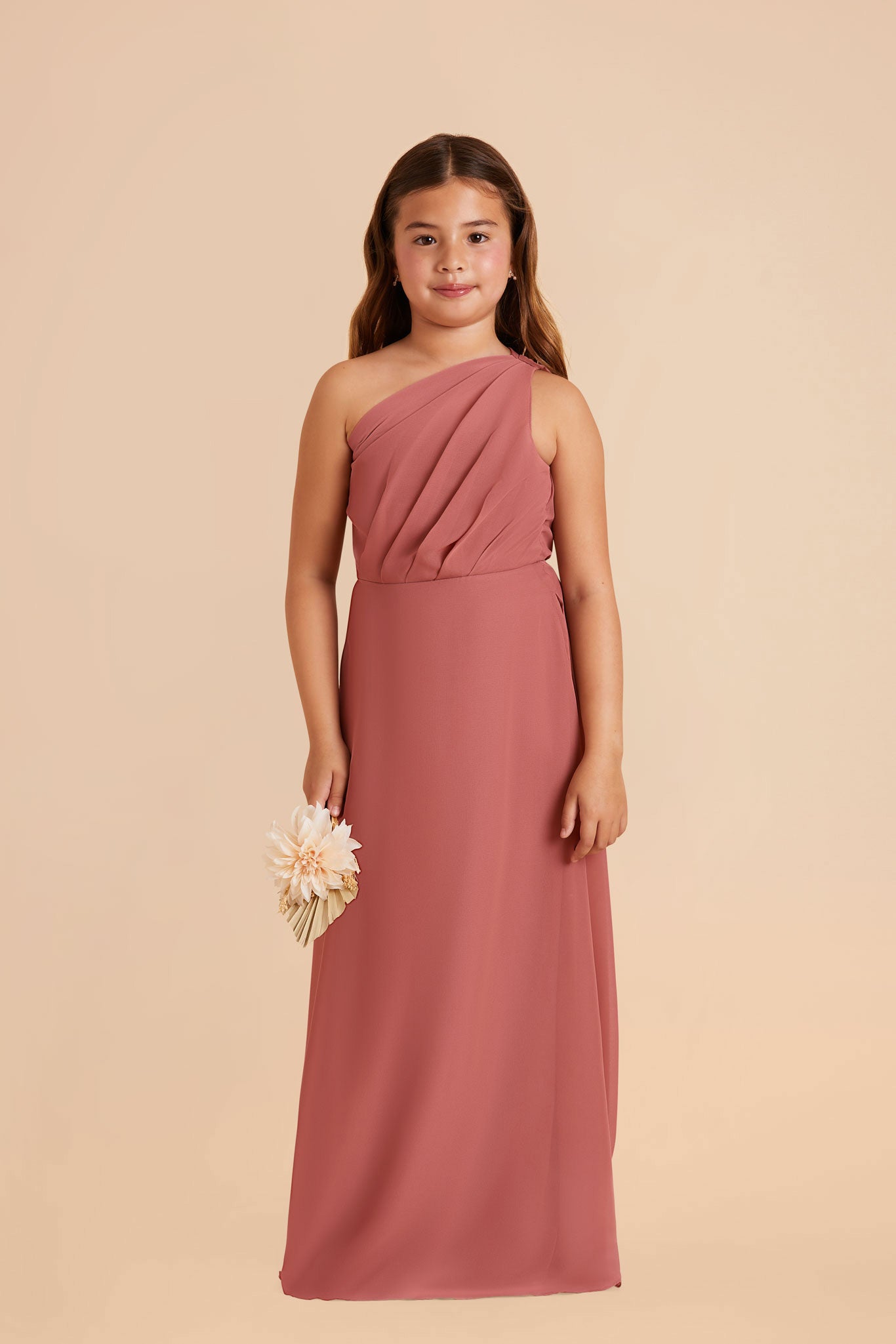 One-Shoulder Chiffon Dress for Juniors | Kiara Wild Rose