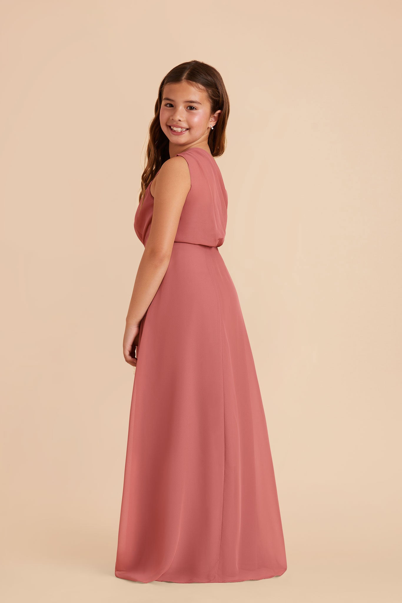 One-Shoulder Chiffon Dress for Juniors | Kiara Wild Rose