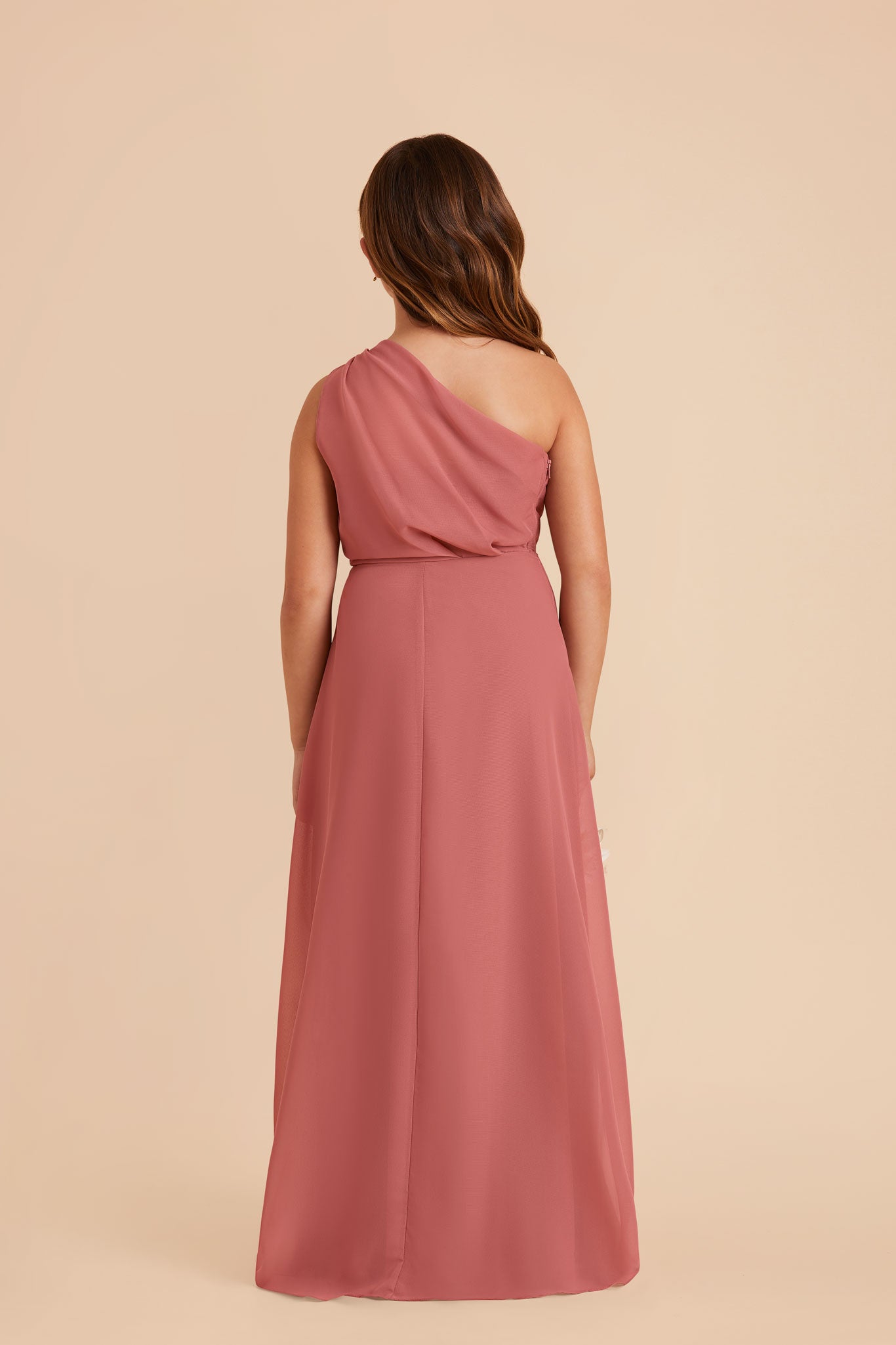 One-Shoulder Chiffon Dress for Juniors | Kiara Wild Rose