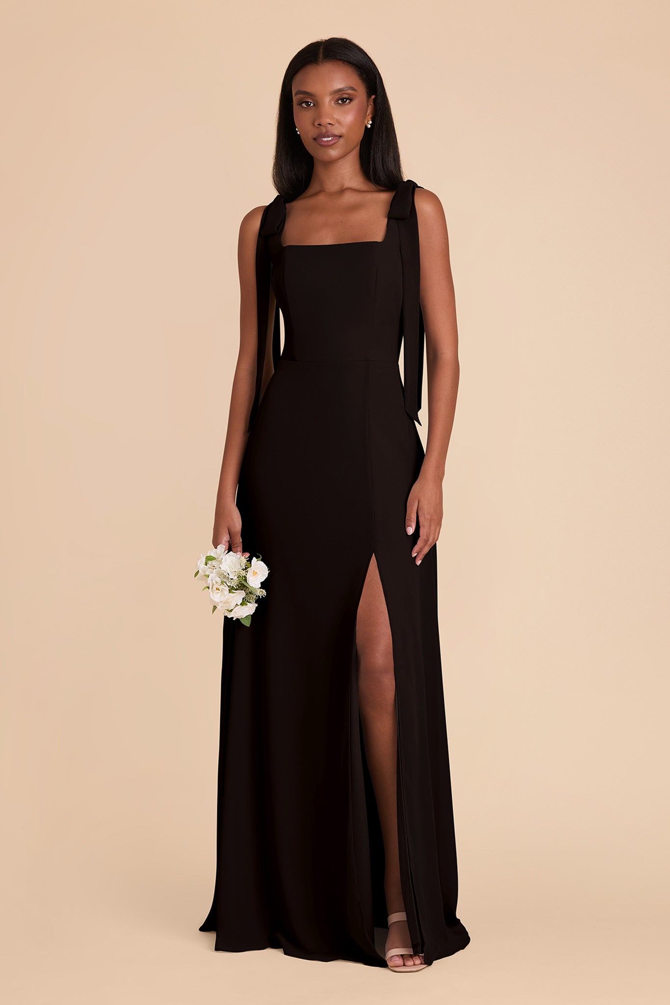 Chiffon Convertible Dress with Bows | Alex Black