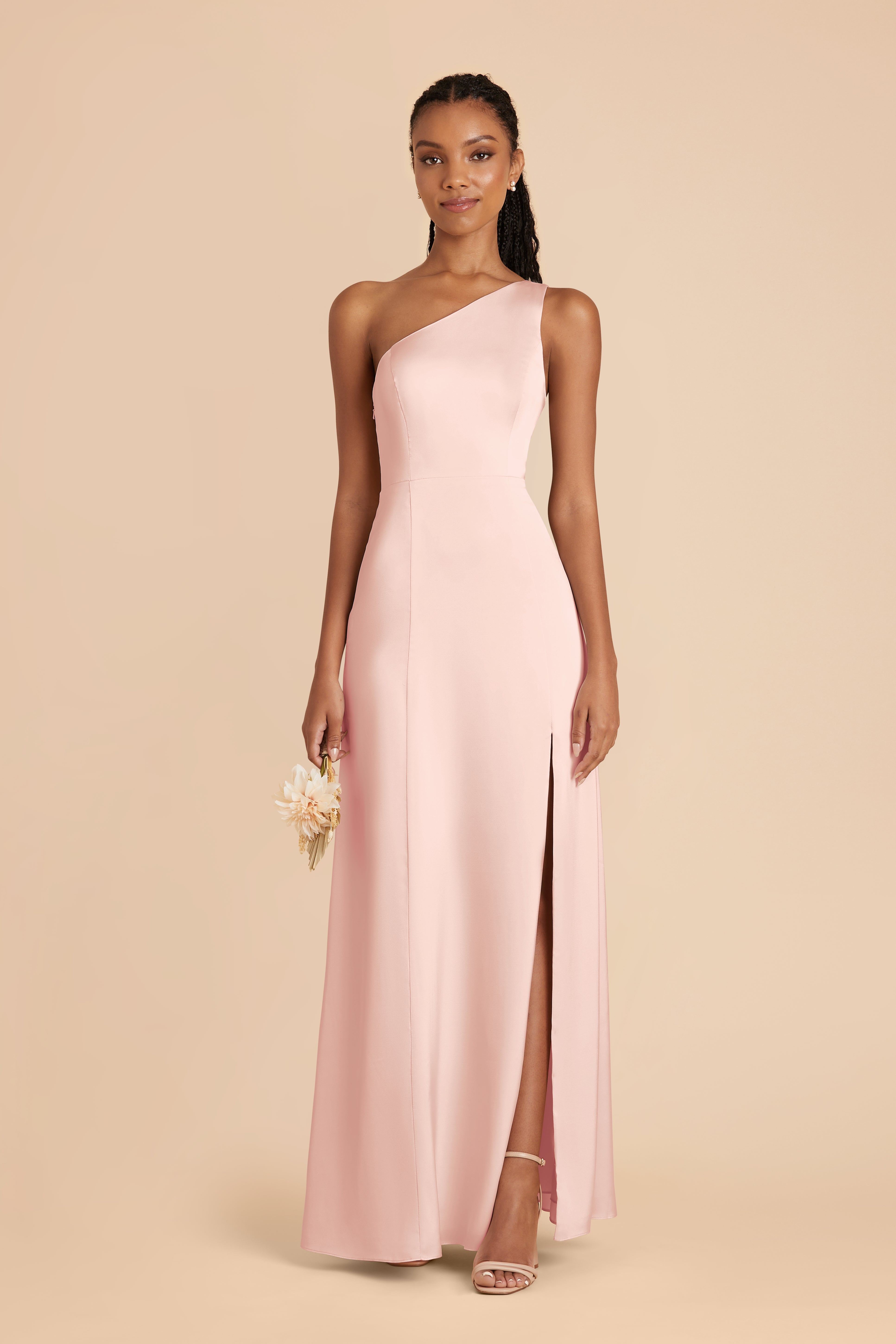 Matte Satin Dress for Women | Kira Blush Pink