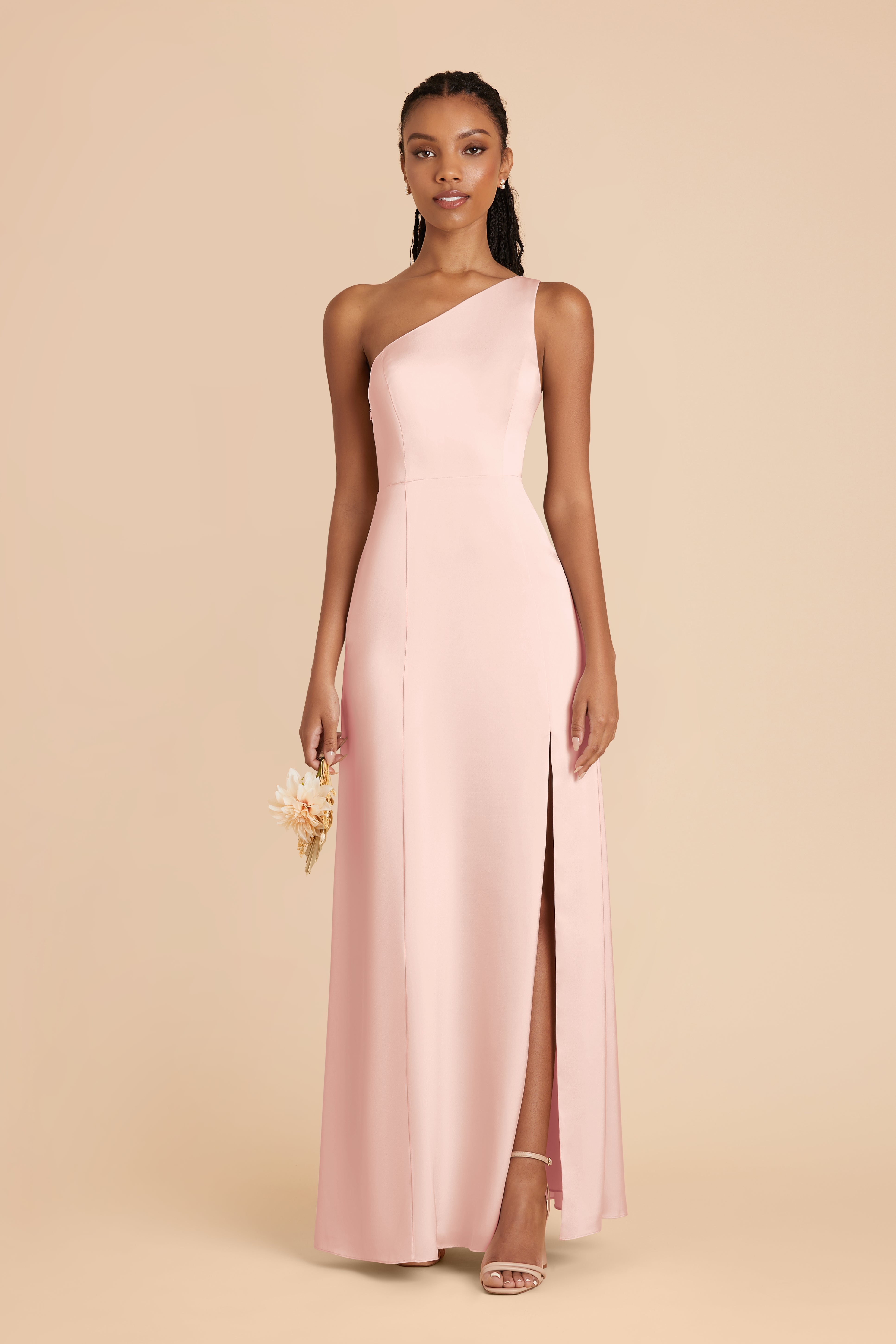 Matte Satin Dress for Women | Kira Blush Pink