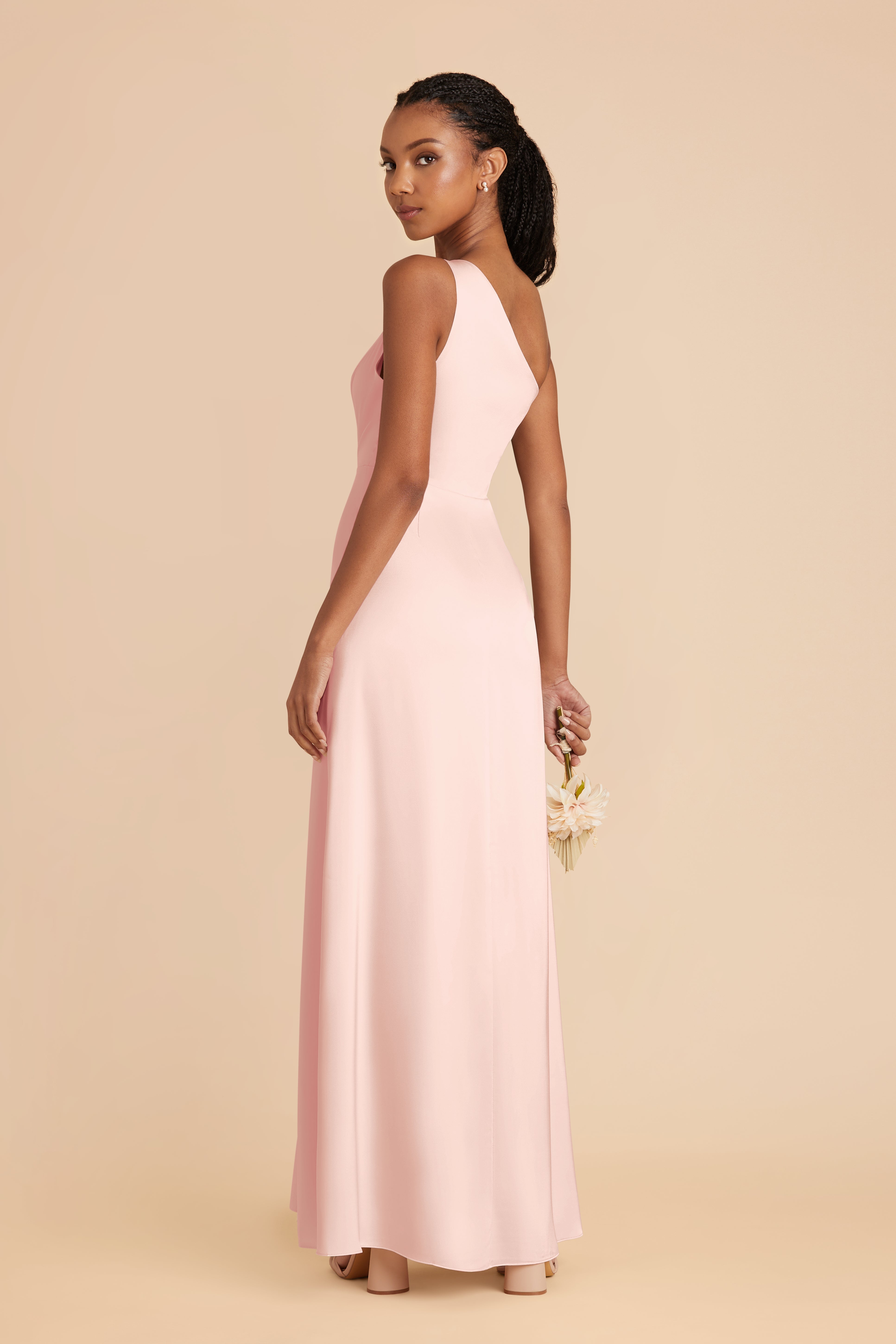 Matte Satin Dress for Women | Kira Blush Pink
