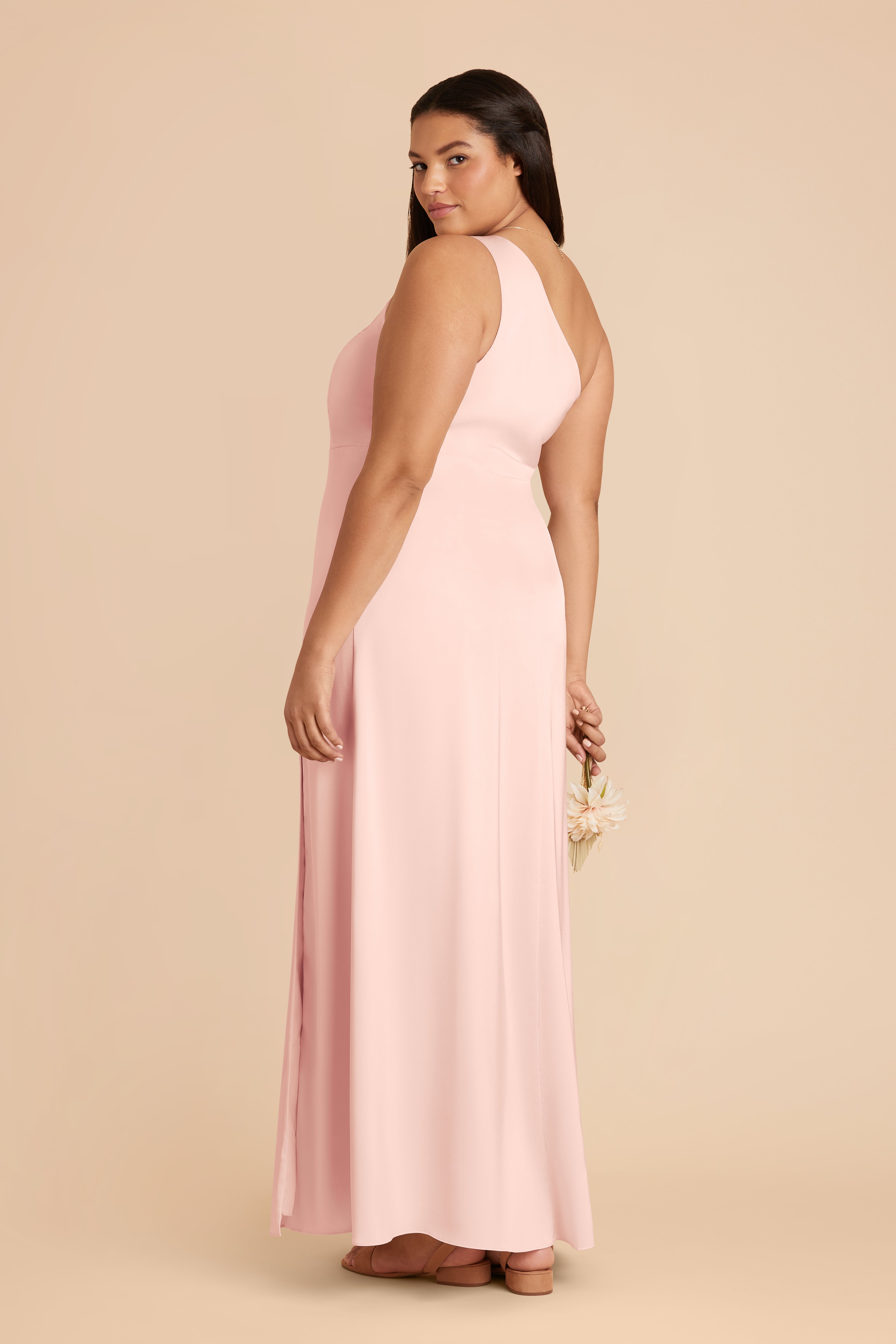 Matte Satin Dress for Women | Kira Blush Pink