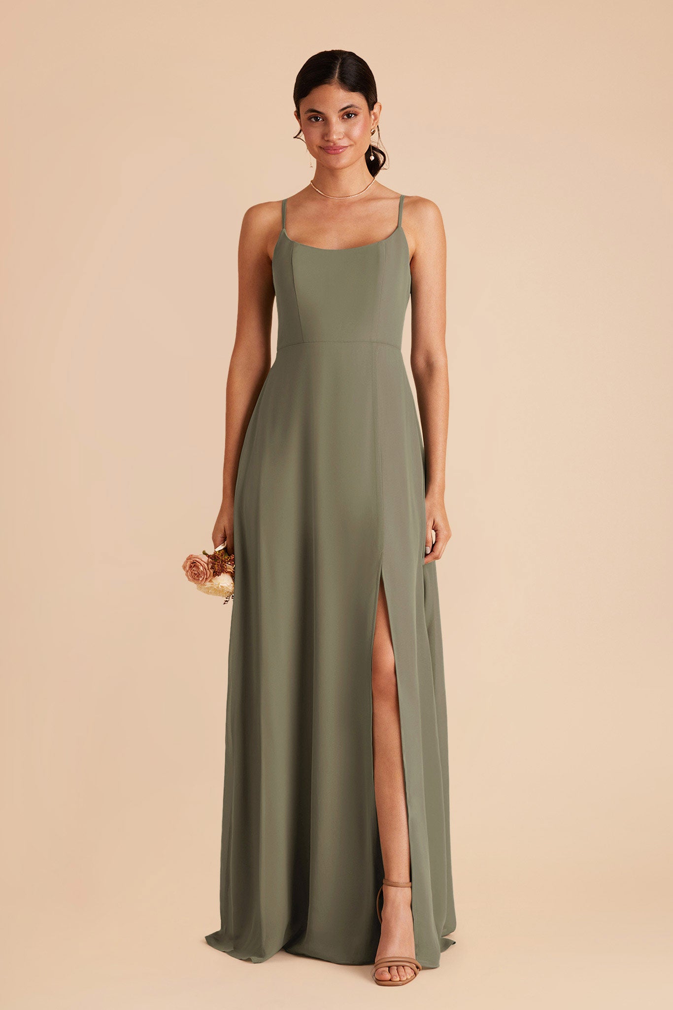Chiffon Scoop Neck Dress - Amy | Thyme