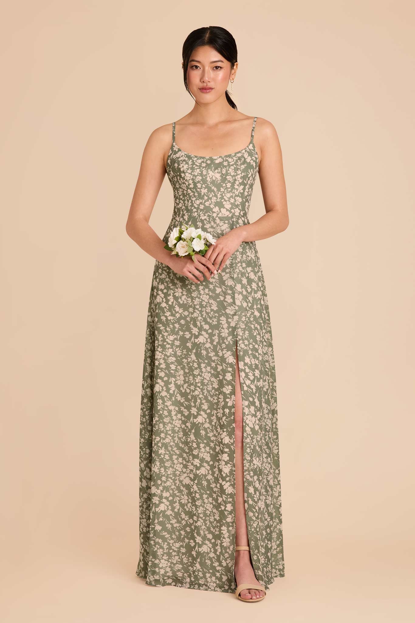 Chiffon Scoop Dress with Floral Print | Amy Thyme Dreamy