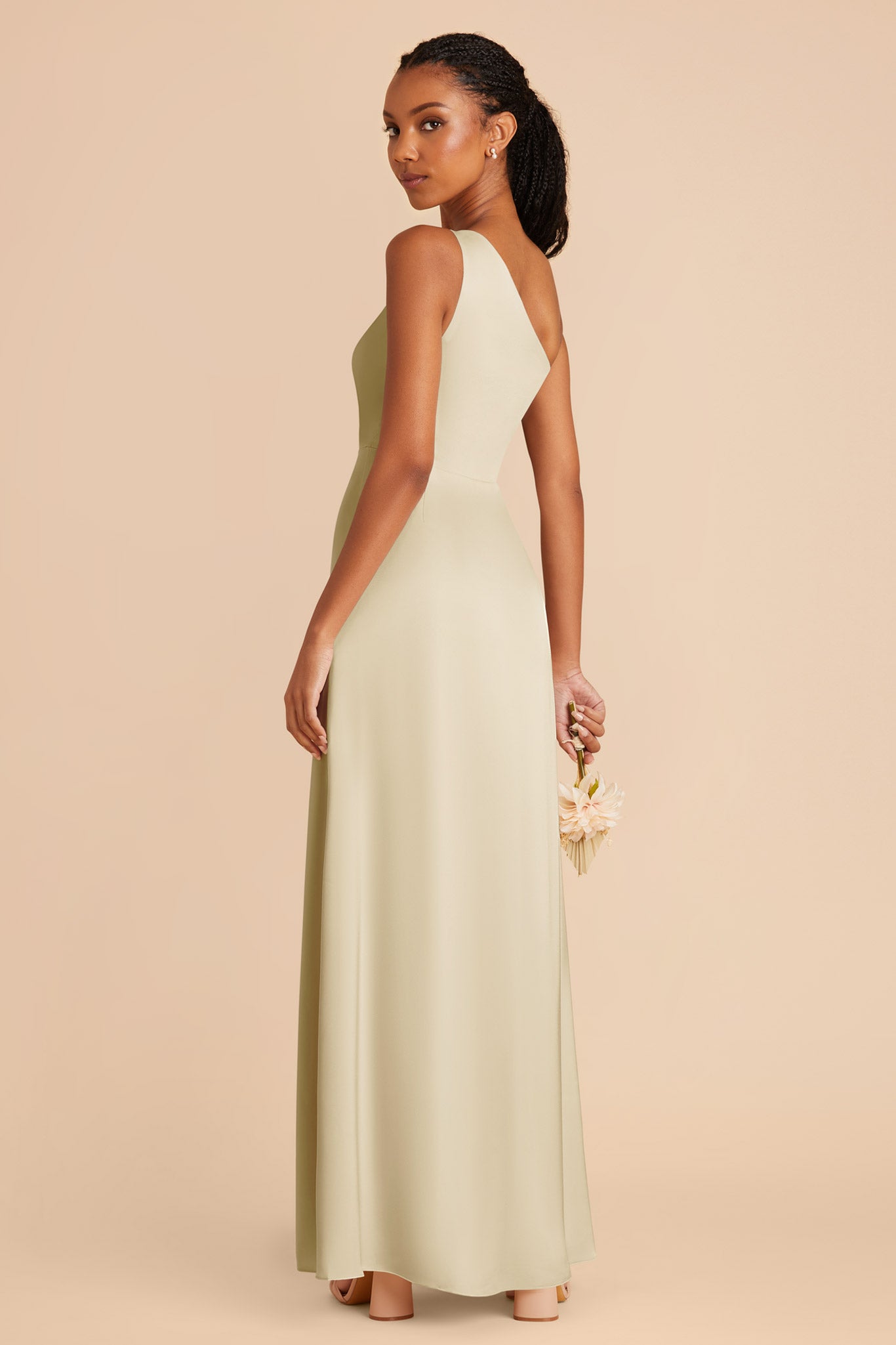 One-Shoulder Matte Satin Dress | Kira Prosecco