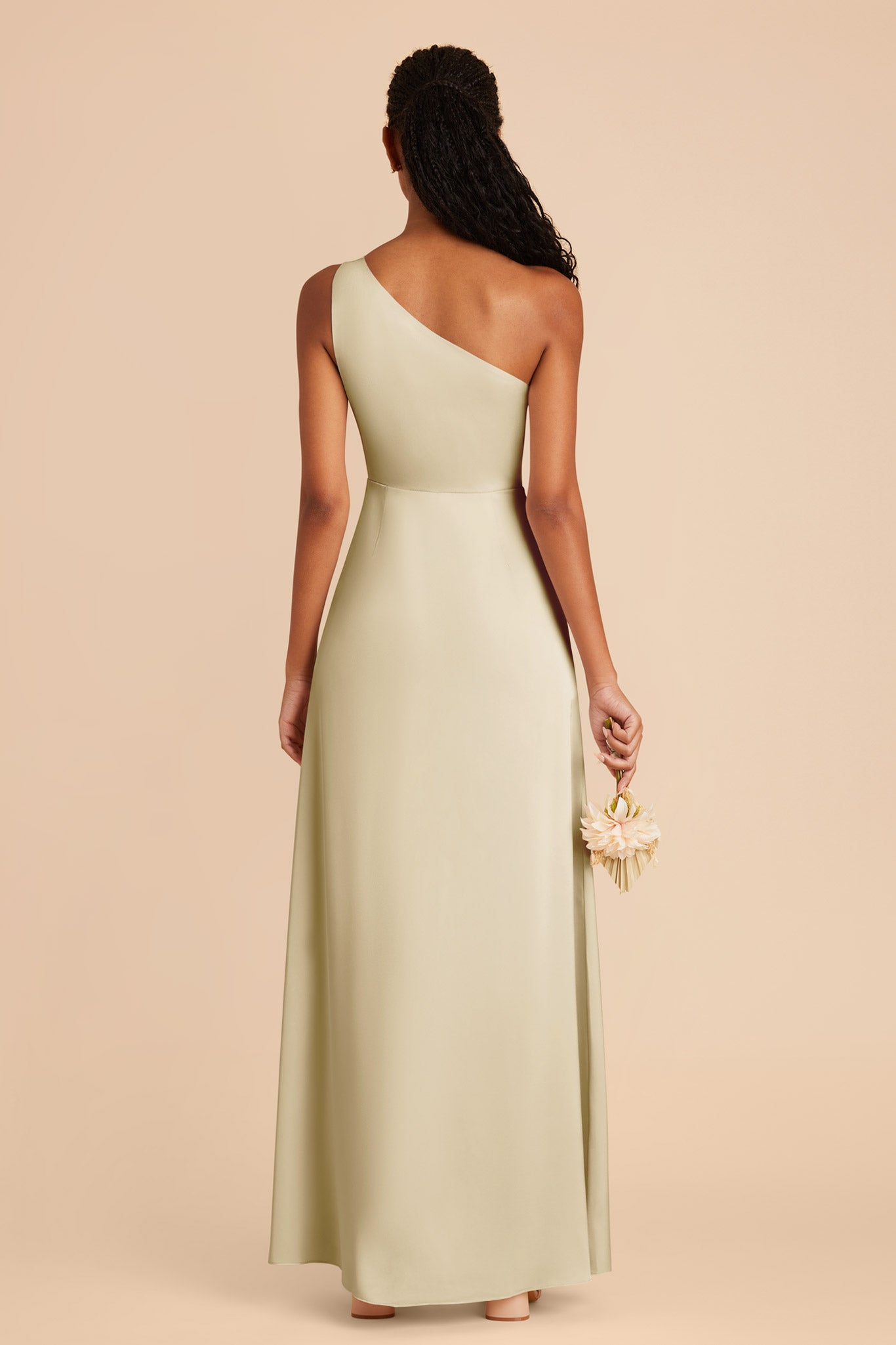 One-Shoulder Matte Satin Dress | Kira Prosecco