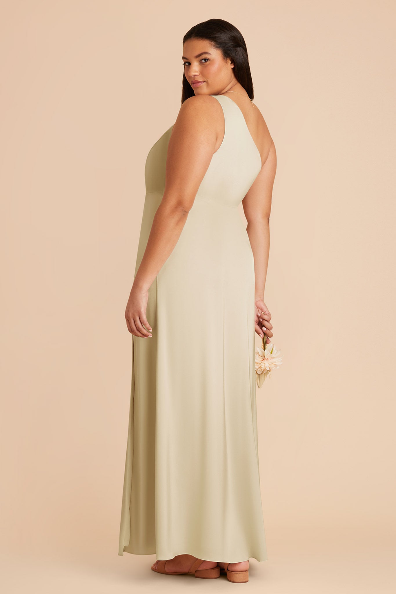 One-Shoulder Matte Satin Dress | Kira Prosecco
