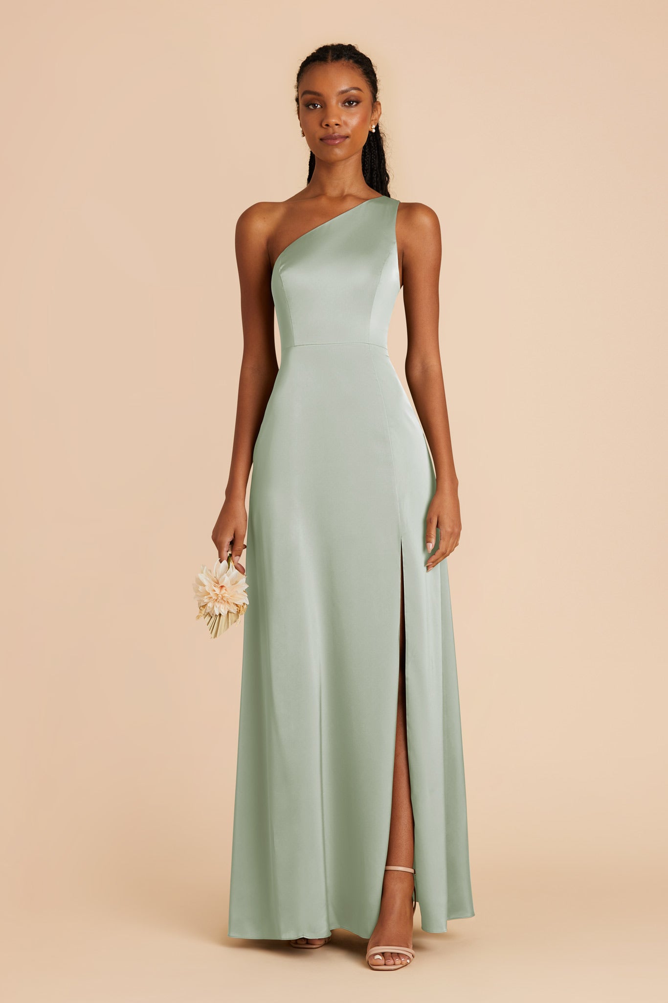 One-Shoulder Matte Satin Dress for Women | Kira Sage