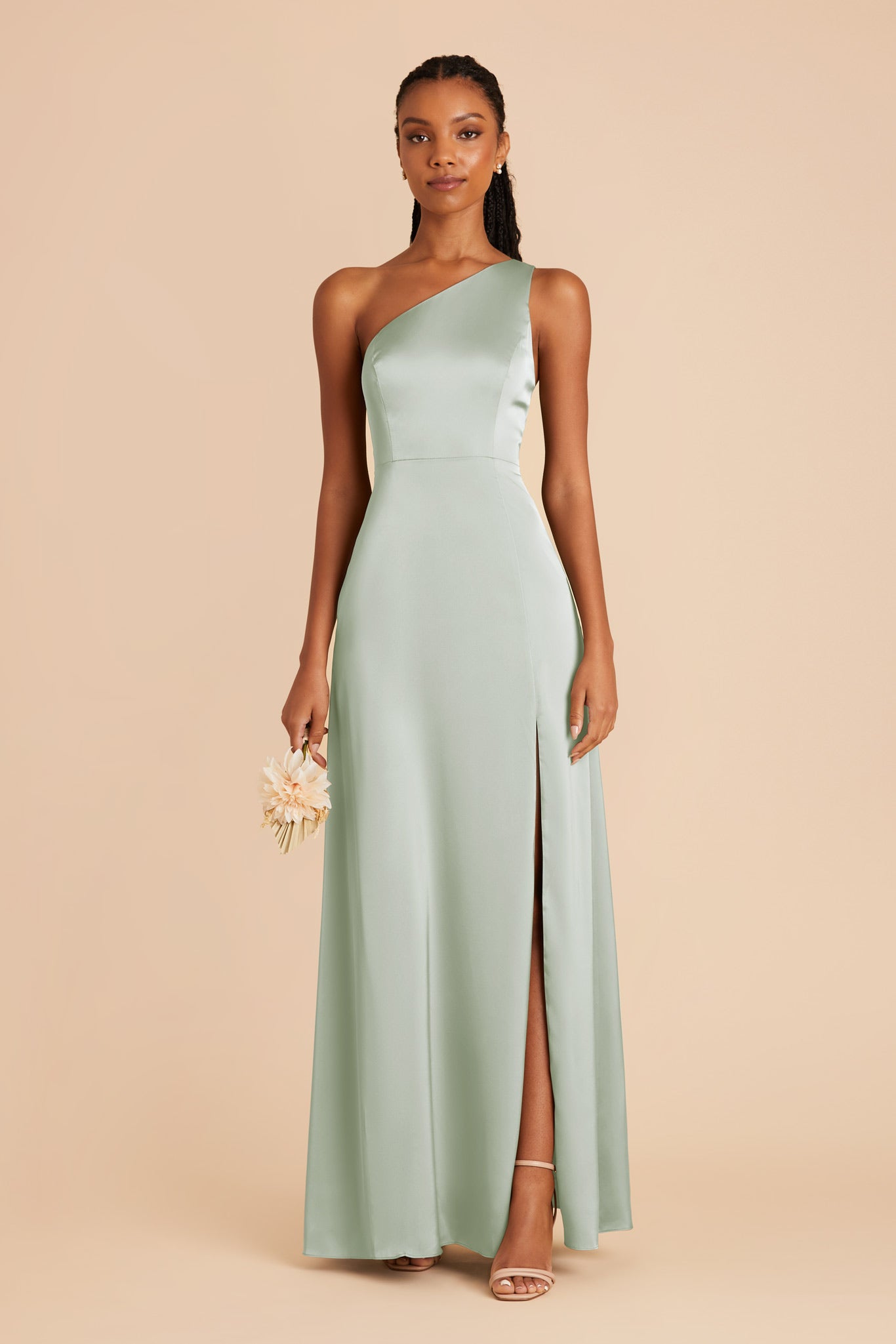 One-Shoulder Matte Satin Dress for Women | Kira Sage