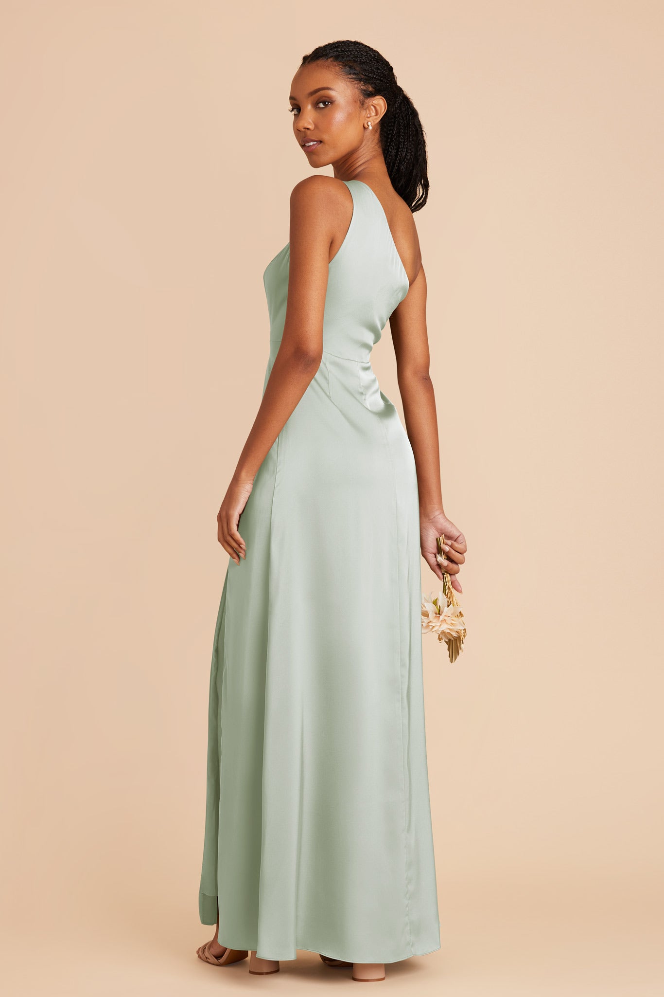 One-Shoulder Matte Satin Dress for Women | Kira Sage