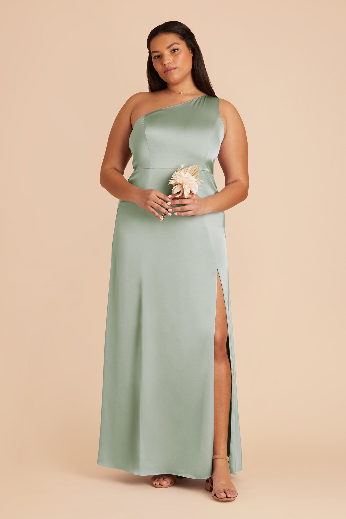 One-Shoulder Matte Satin Dress for Women | Kira Sage