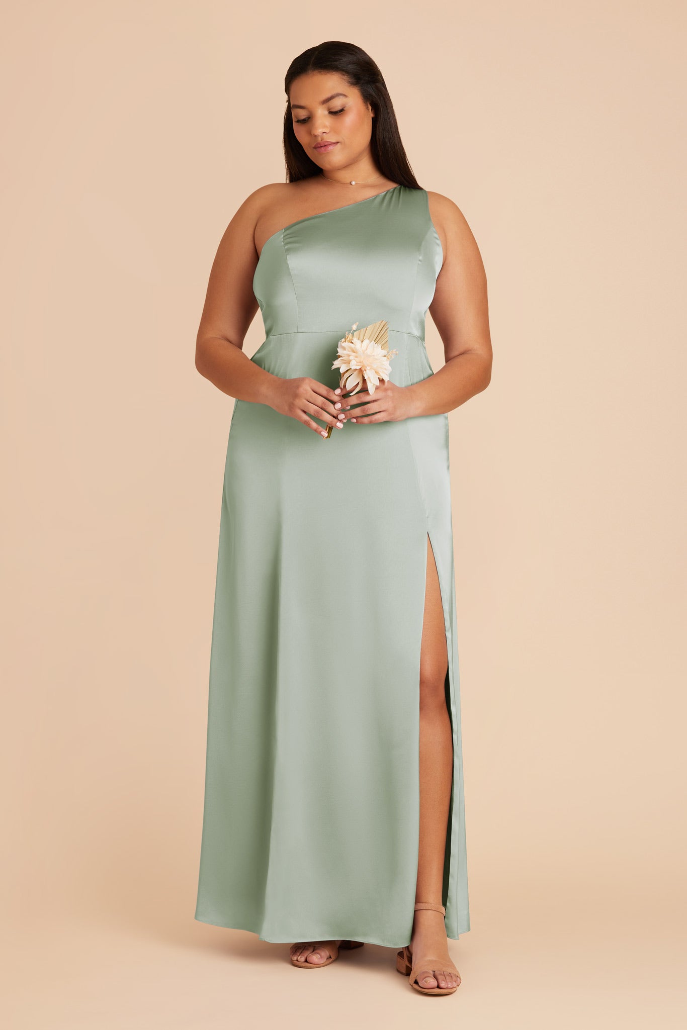 One-Shoulder Matte Satin Dress for Women | Kira Sage