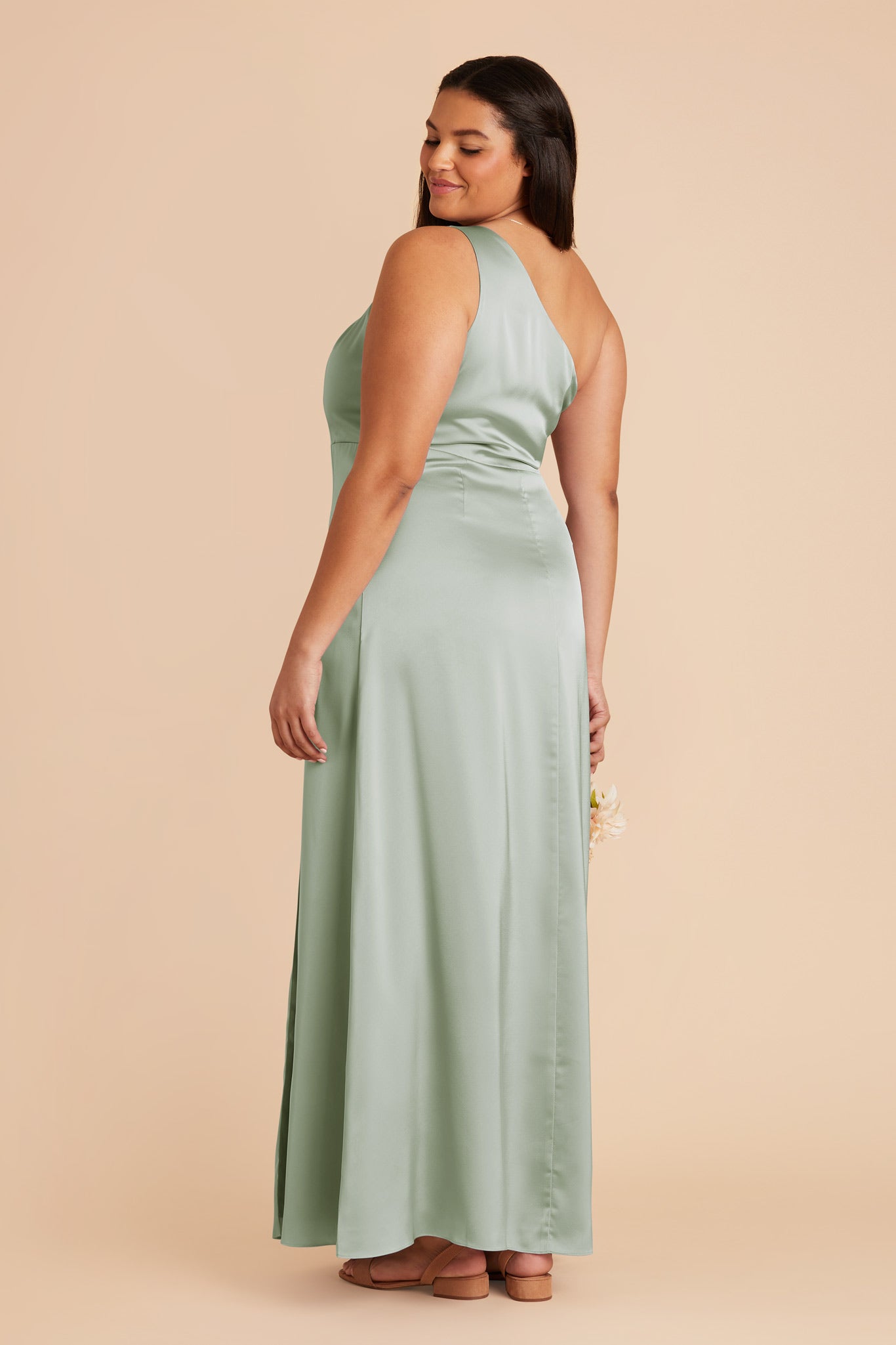 One-Shoulder Matte Satin Dress for Women | Kira Sage