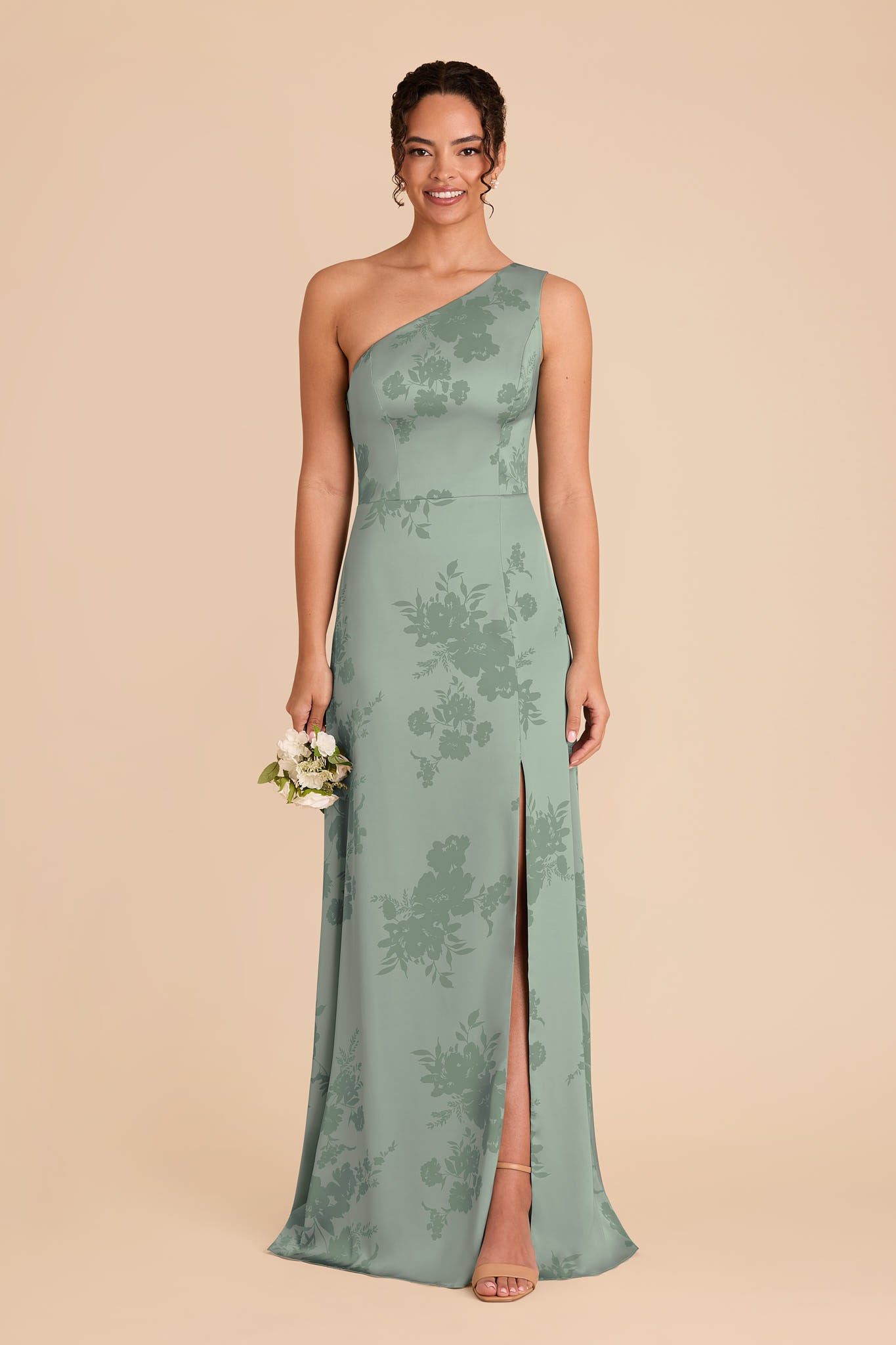 Matte Satin Dress with Whimsical Blooms | Kira Sage