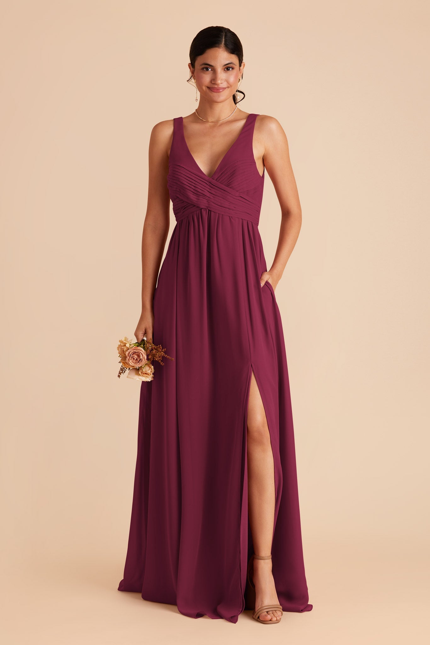 Empire Waist Sleeveless Bridesmaid Dress - Laurie Berry