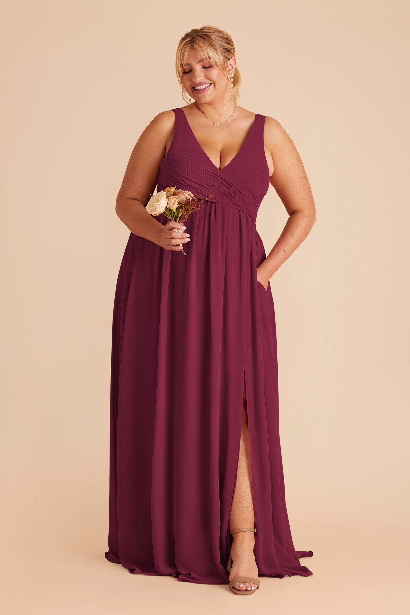 Empire Waist Sleeveless Bridesmaid Dress - Laurie Berry