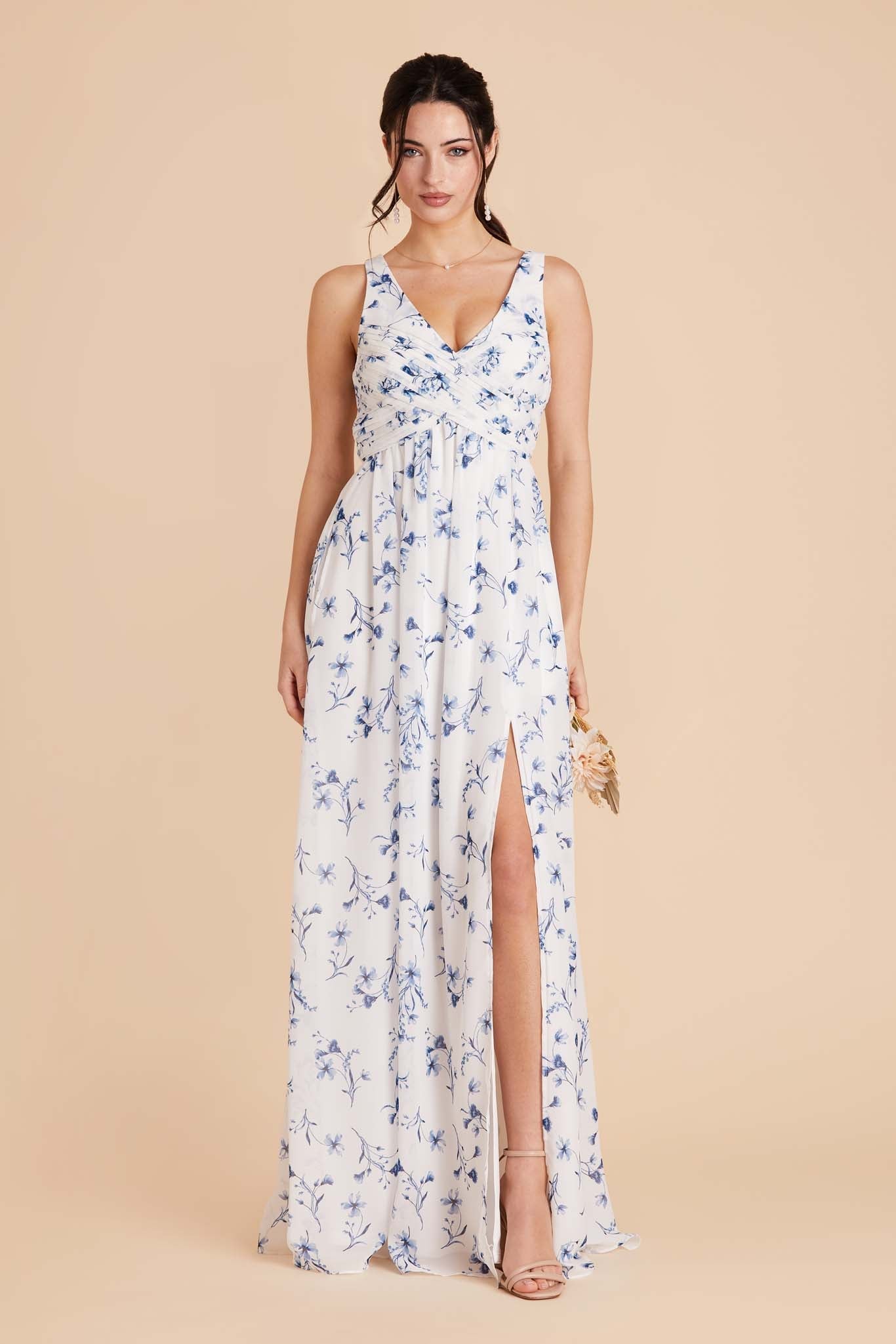 Empire Waist Bridesmaid Dress - Blue Le Fleur | Laurie