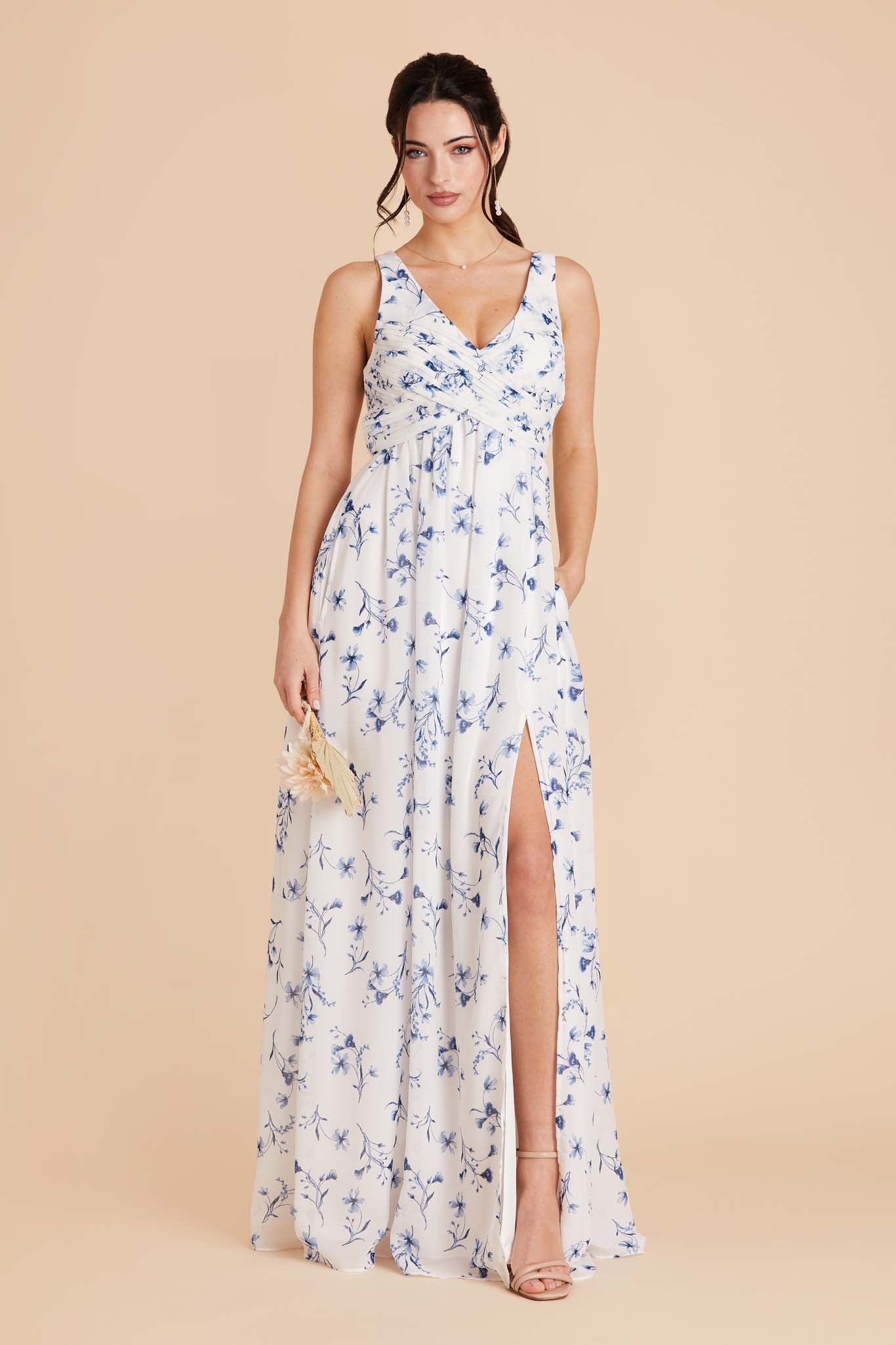 Empire Waist Bridesmaid Dress - Blue Le Fleur | Laurie