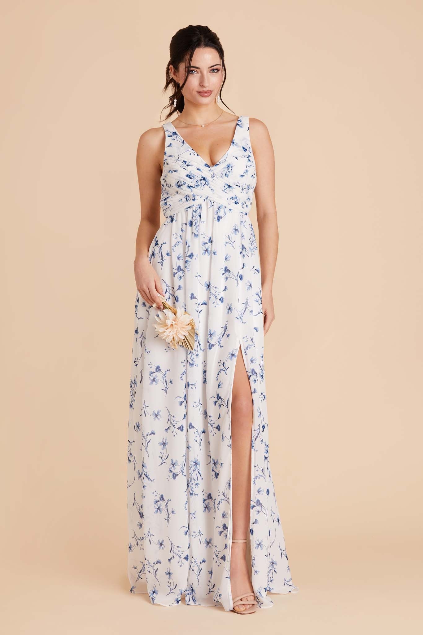 Empire Waist Bridesmaid Dress - Blue Le Fleur | Laurie