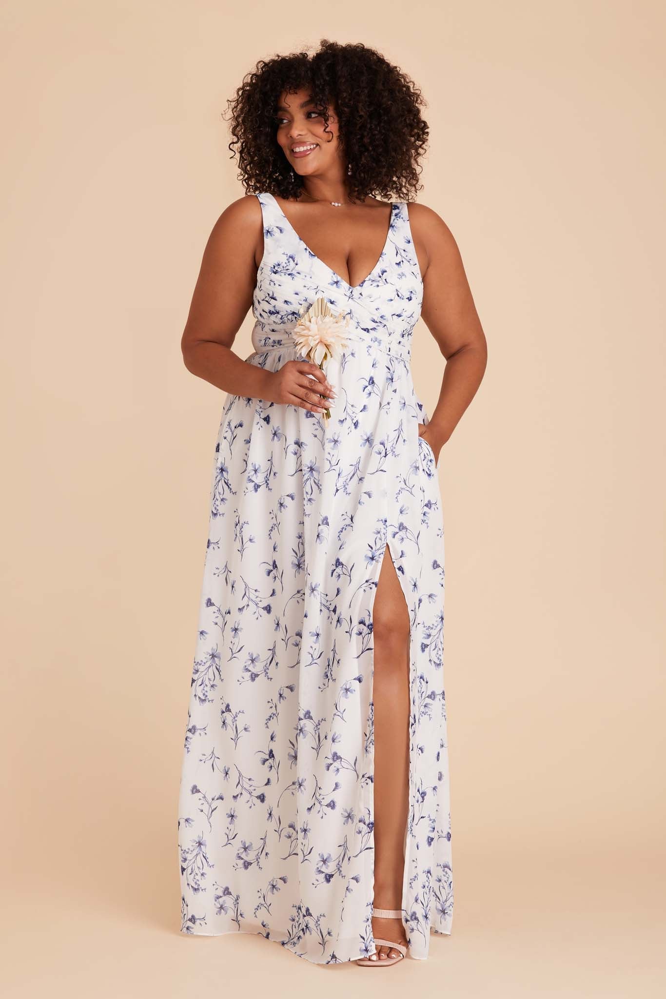 Empire Waist Bridesmaid Dress - Blue Le Fleur | Laurie